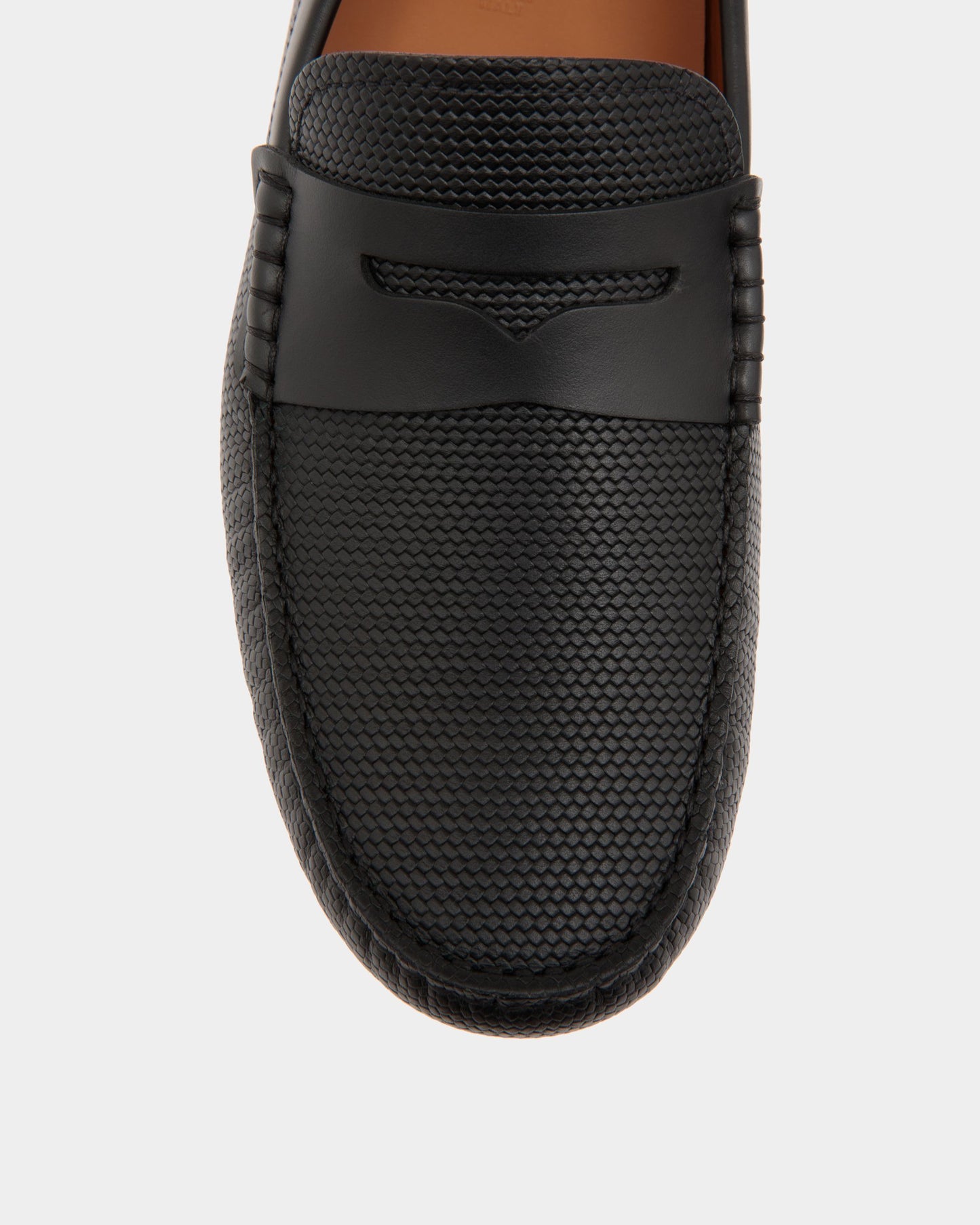 Driver in Black Embossed Leather