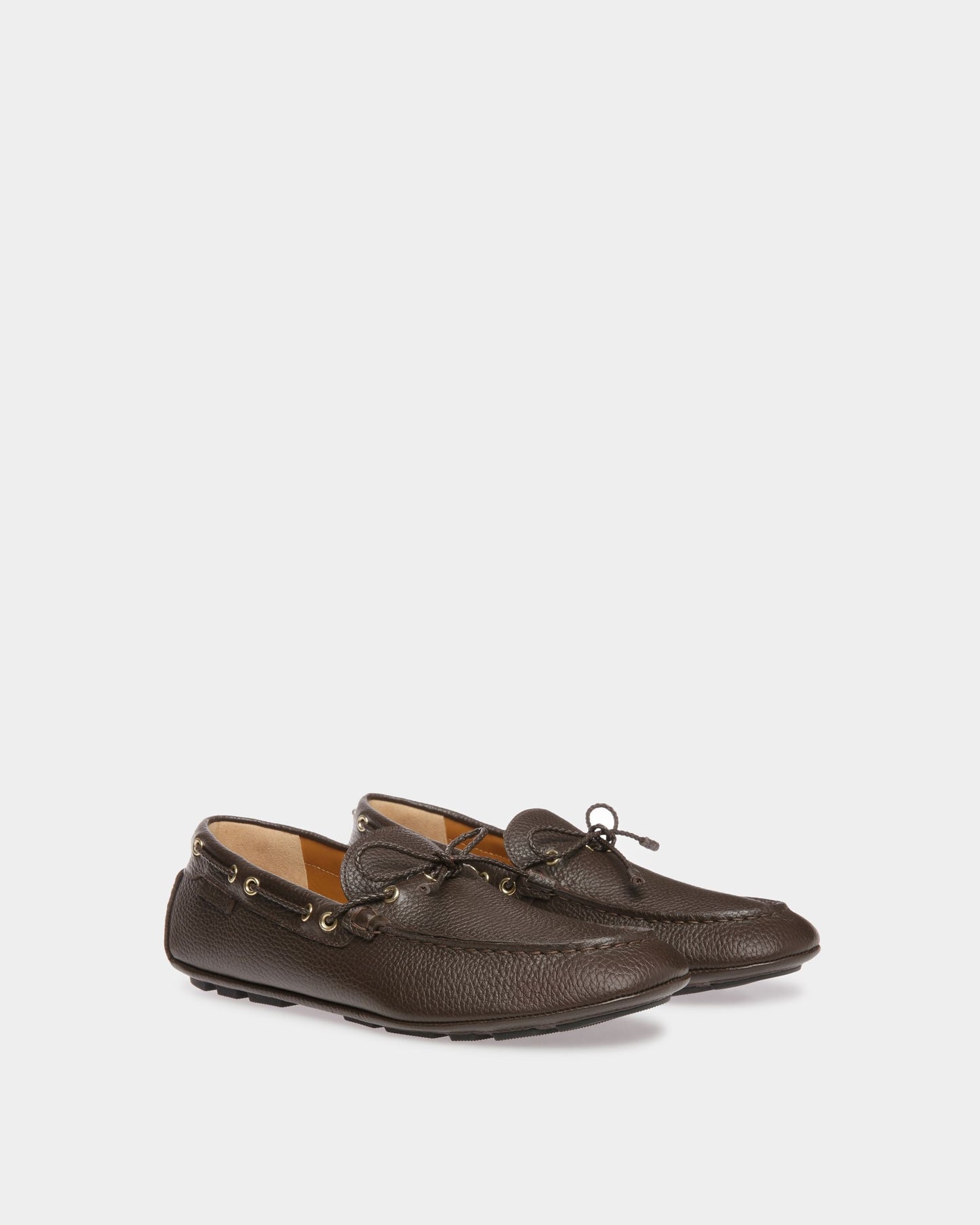 Kyan | Men's Drivers | Brown Leather | Bally | Still Life 3/4 Front
