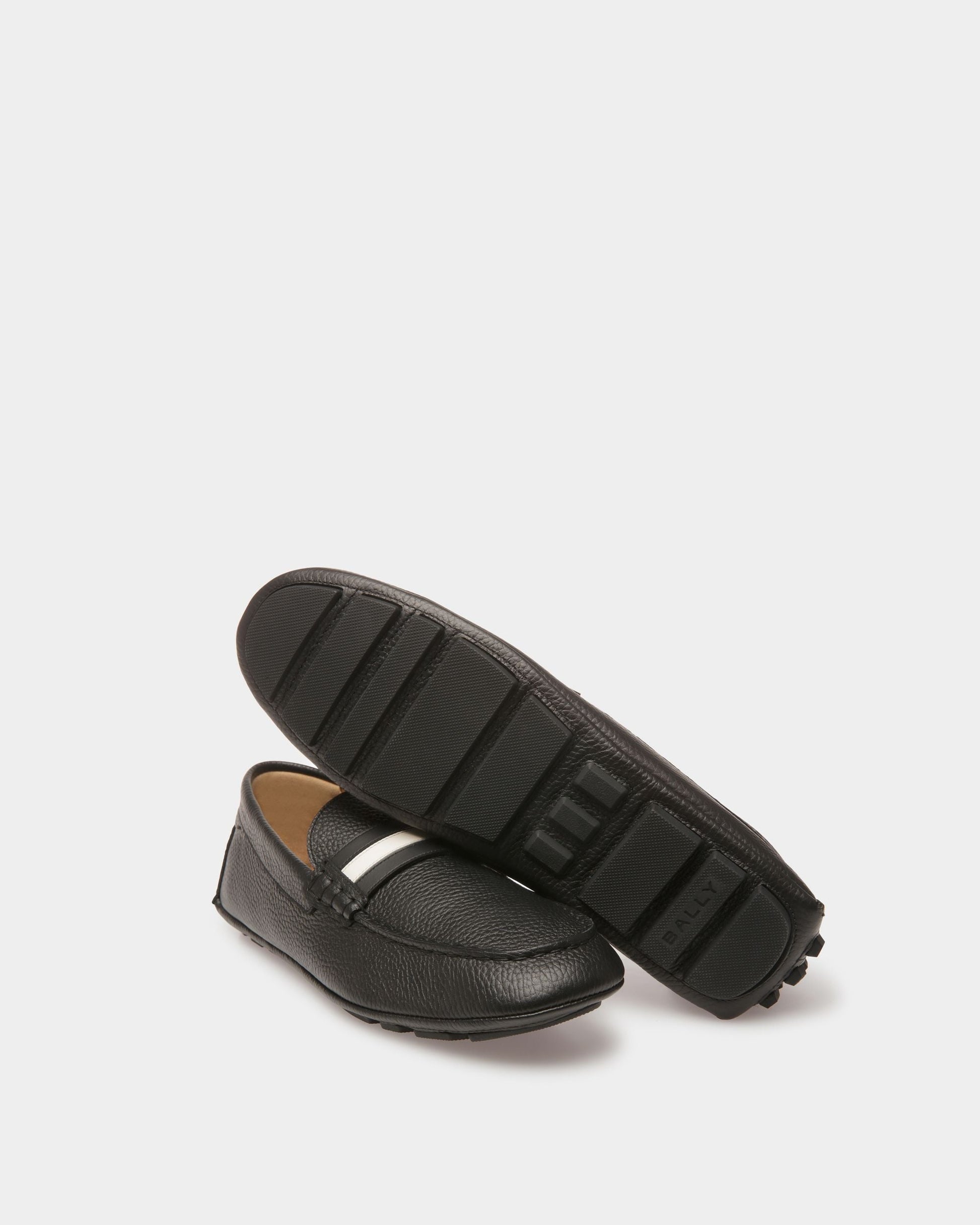 Karlos | Men's Drivers | Black Leather | Bally | Still Life Below
