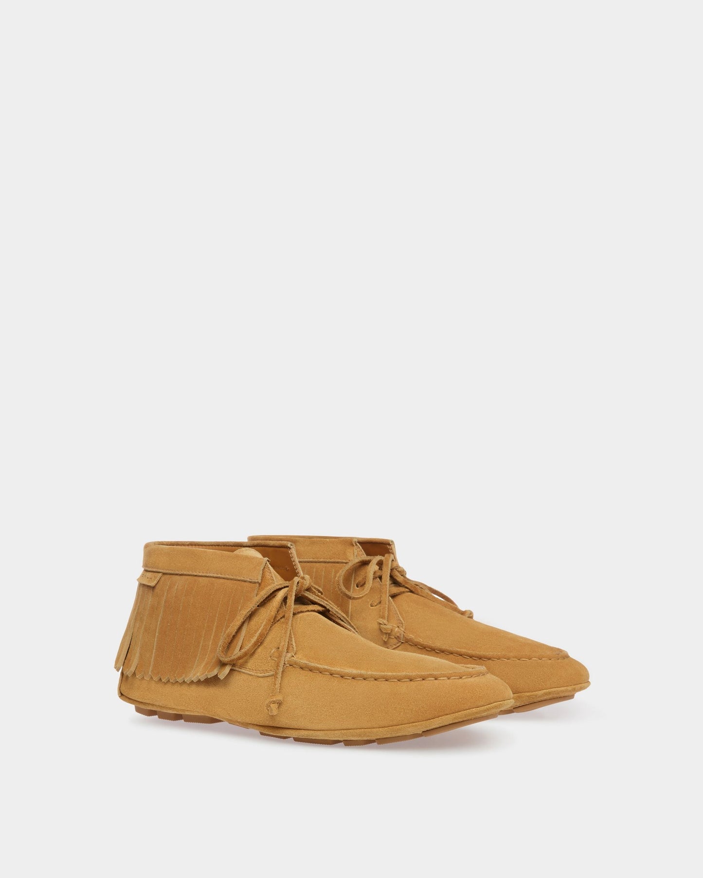 Kaory | Men's Drivers | Desert Leather | Bally | Still Life 3/4 Front