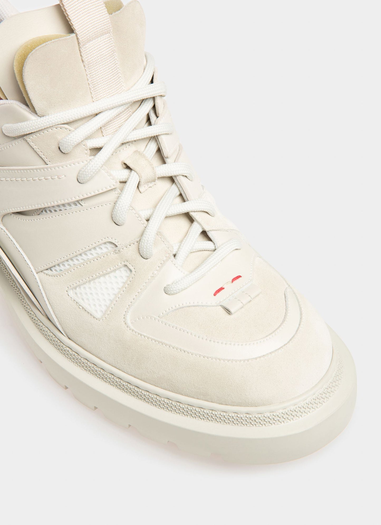Vailont Leather Derbies In Dusty White