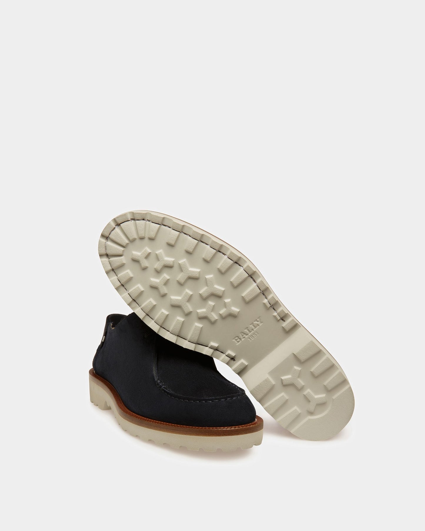 Norest Leather Derby Shoes In Midnight