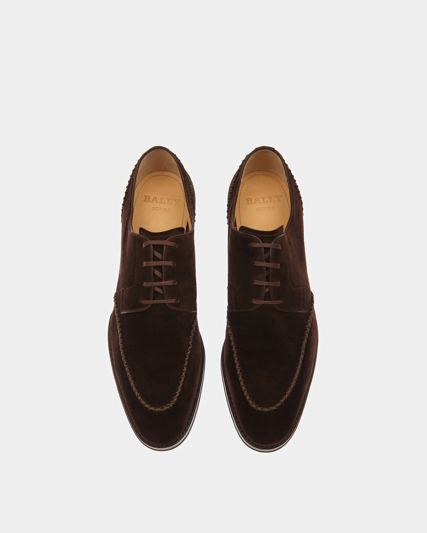 Scaron Leather Derby Shoes In Brown
