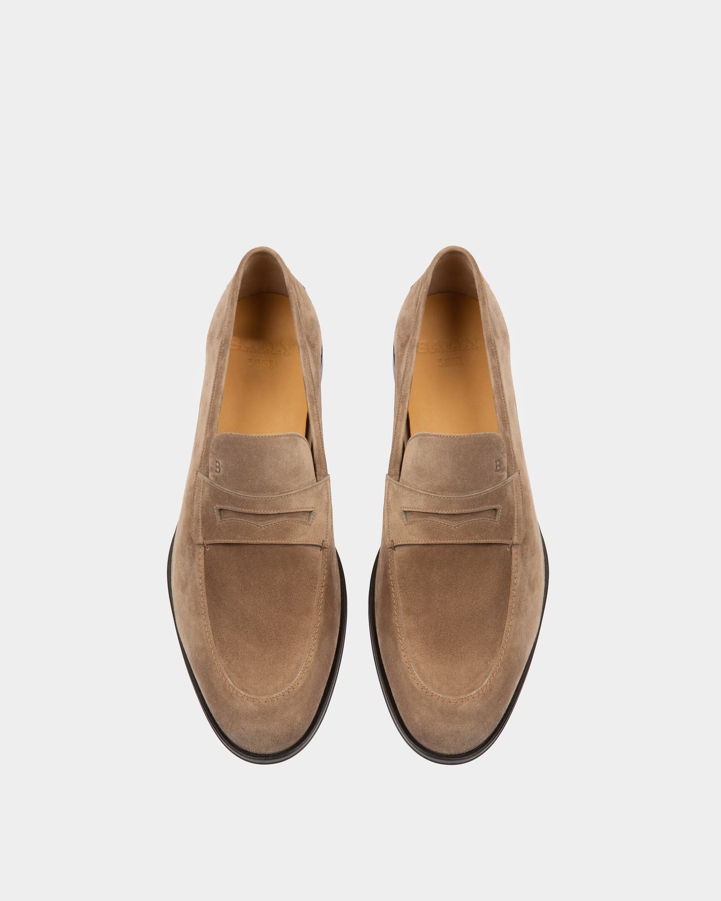Webb Leather Loafers In Taupe