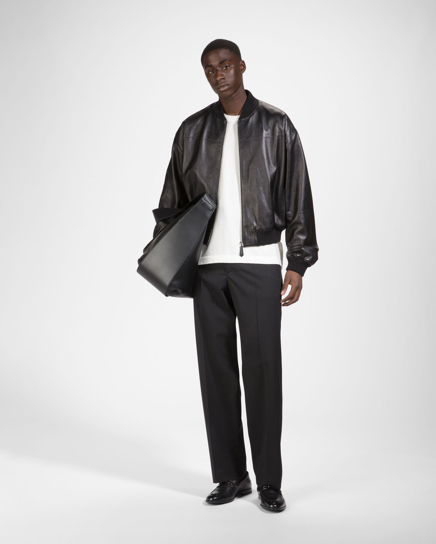 Westro Leather Loafers In Black