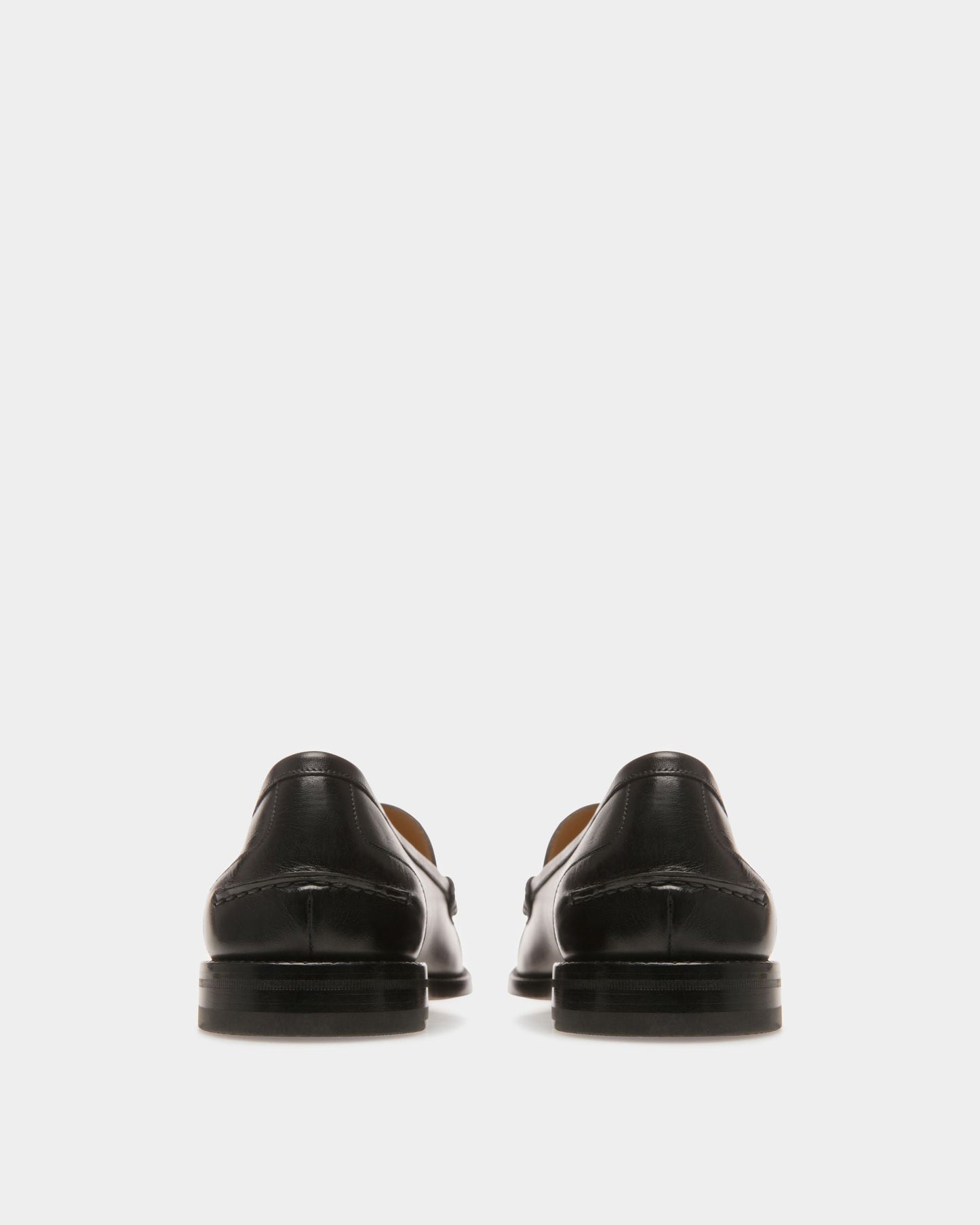 Ribald | Men's Mocassins | Black Leather | Bally | Still Life 3/4 Back