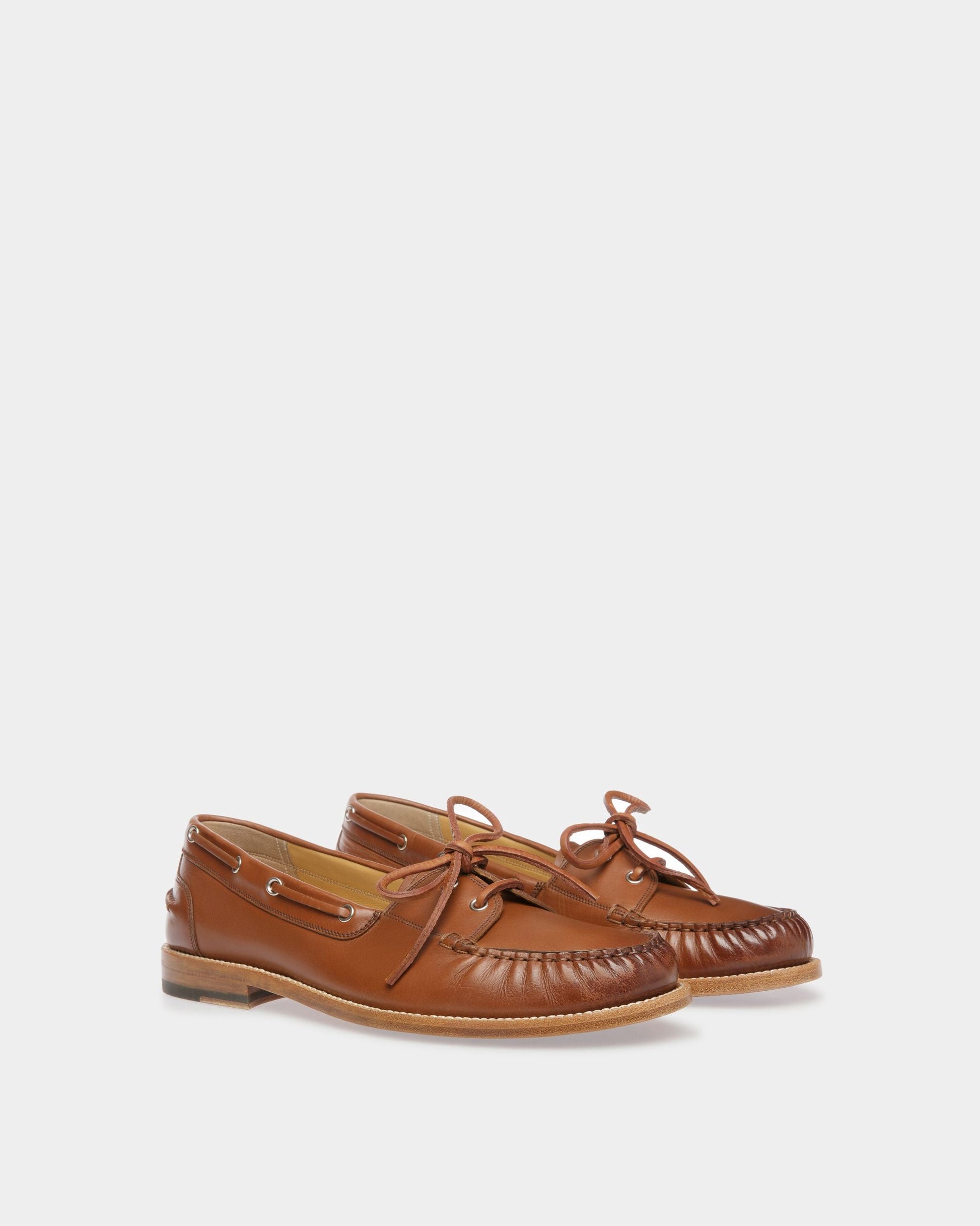 Rimon | Men's Mocassins | Brown Leather | Bally | Still Life 3/4 Front