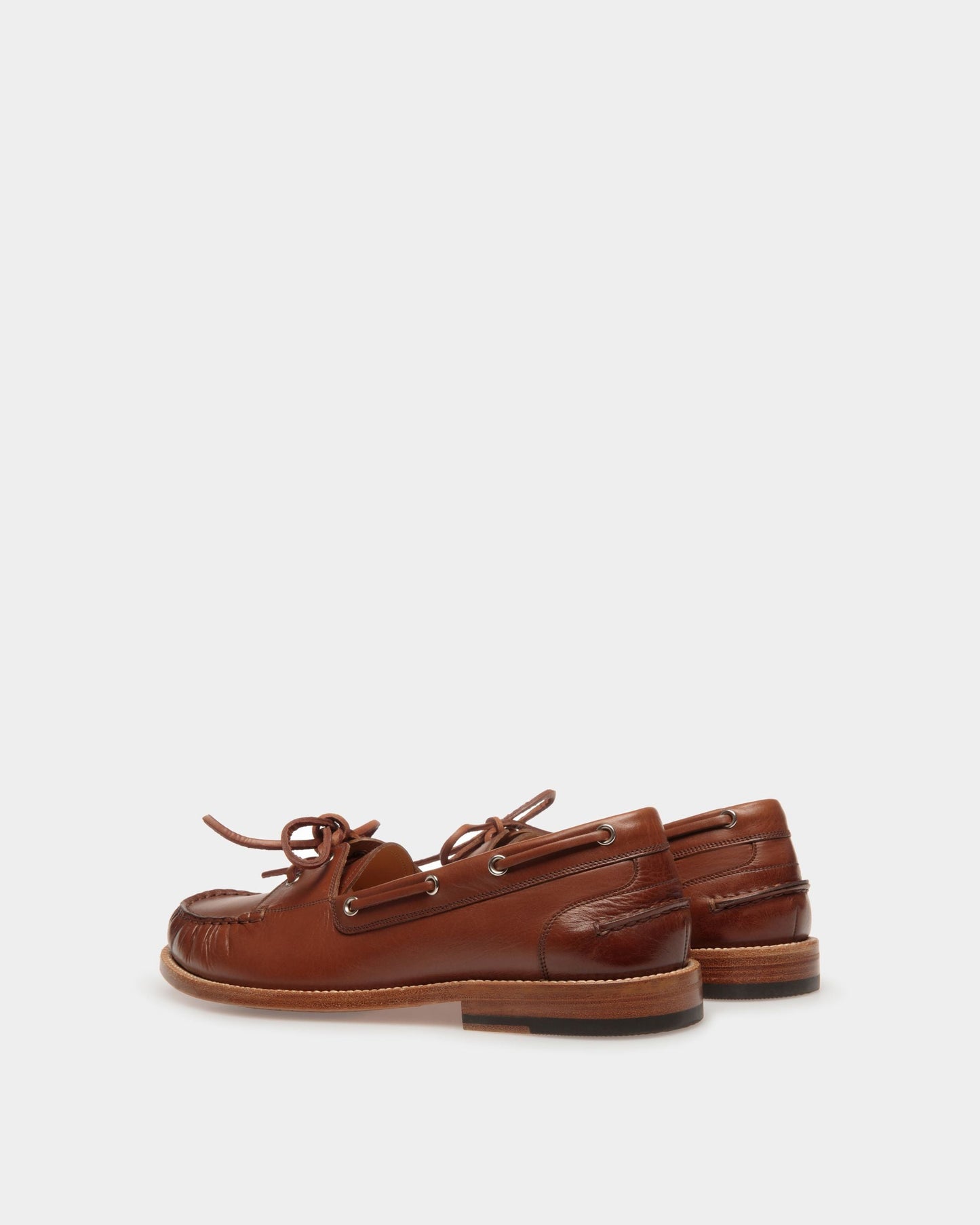 Rimon | Men's Mocassins | Brown Leather | Bally | Still Life 3/4 Back