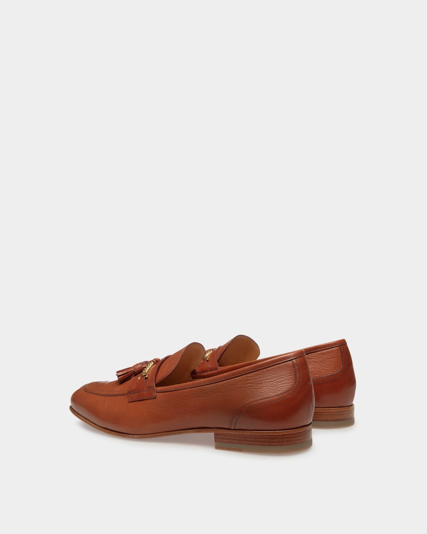 Saily | Men's Loafers | Brown Leather | Bally | Still Life 3/4 Back