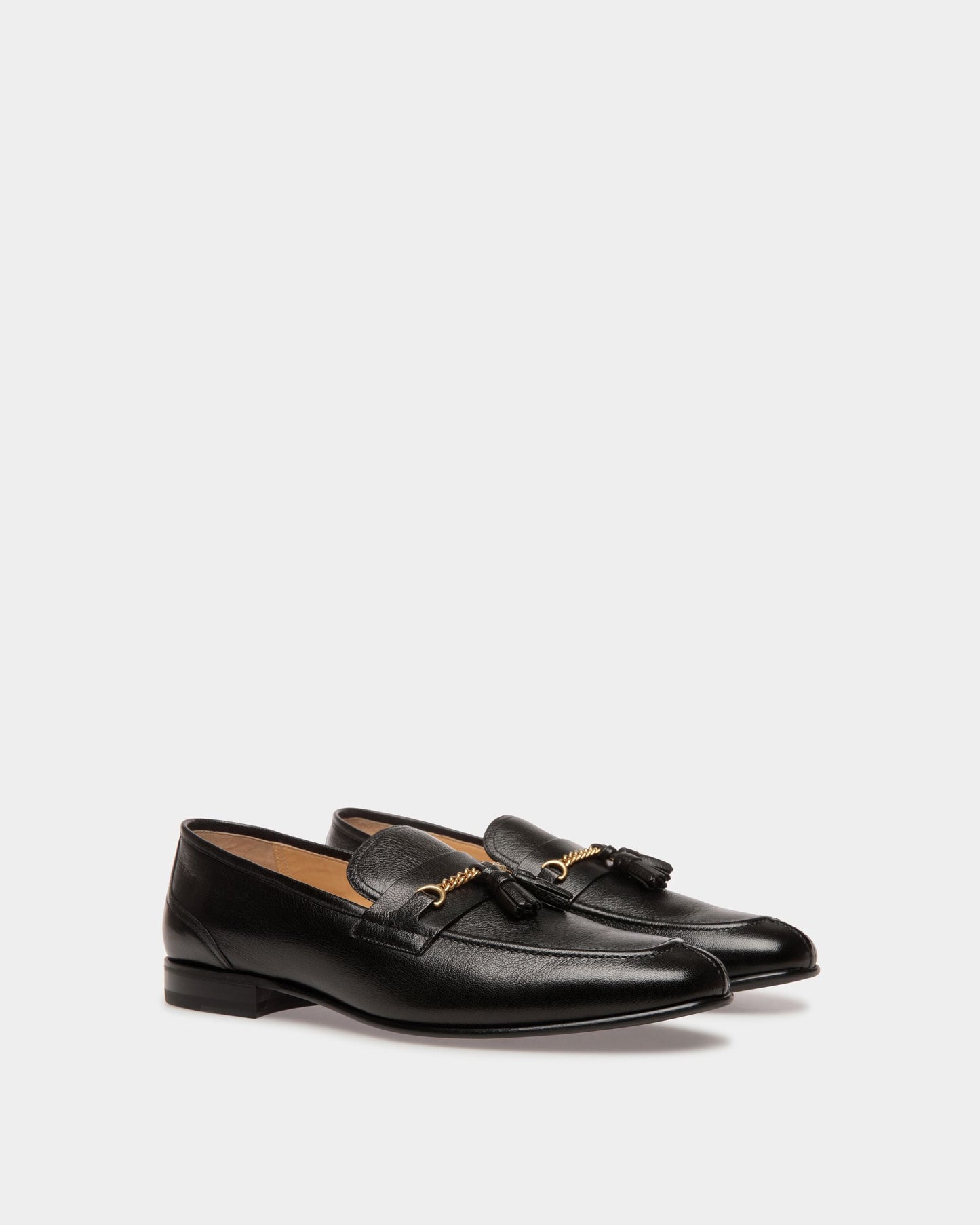 Saily | Men's Loafers | Black Leather | Bally | Still Life 3/4 Front