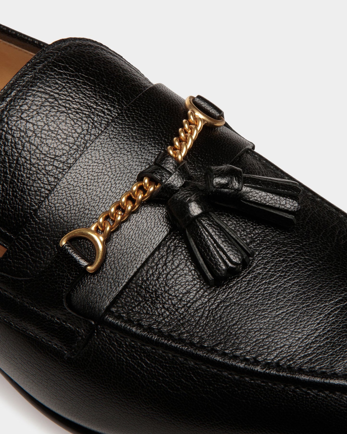 Saily | Men's Loafers | Black Leather | Bally | Still Life Detail