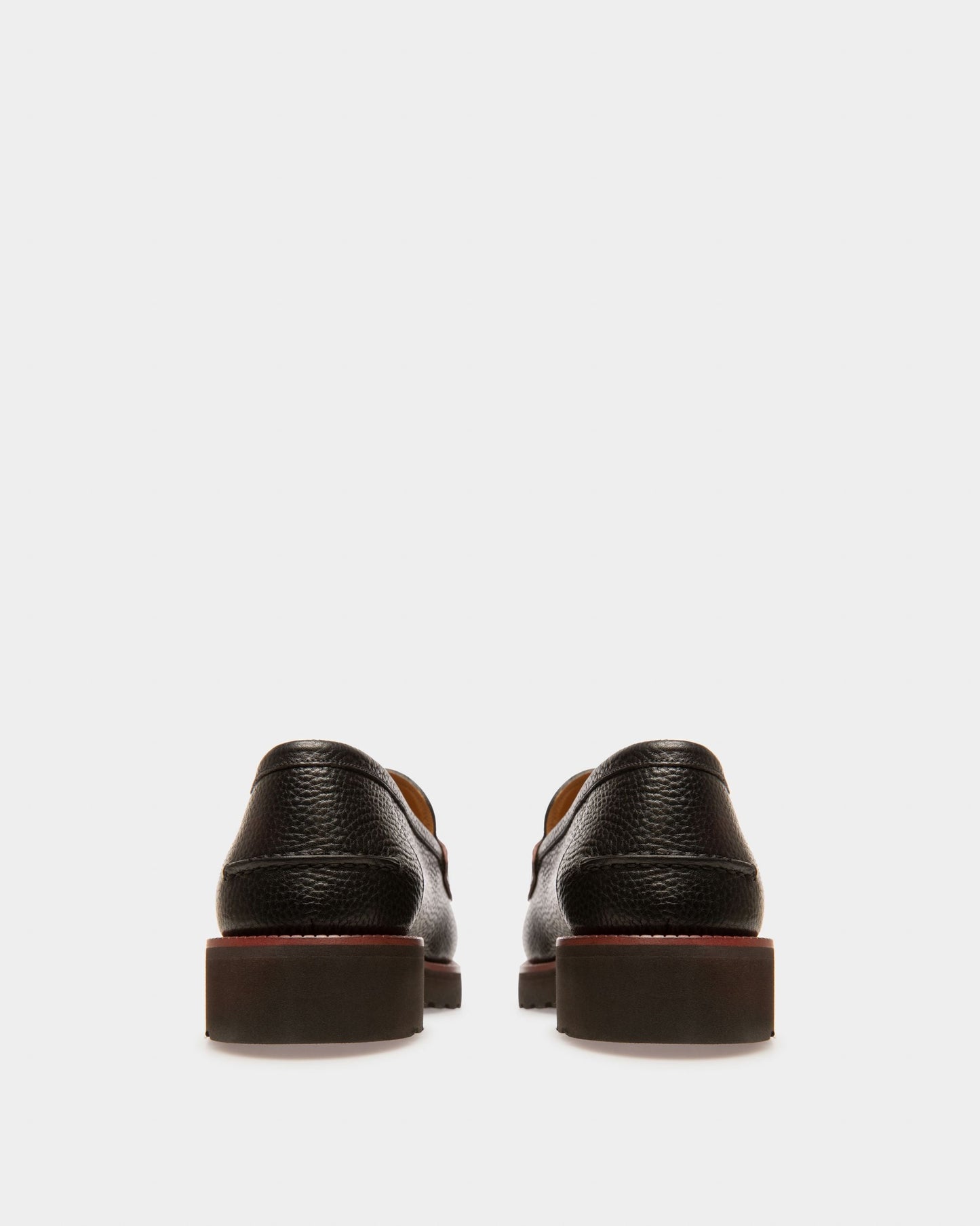 Noah Leather Loafers In Black & Heritage Red