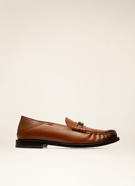 Coriano Leather Moccasins In Brown