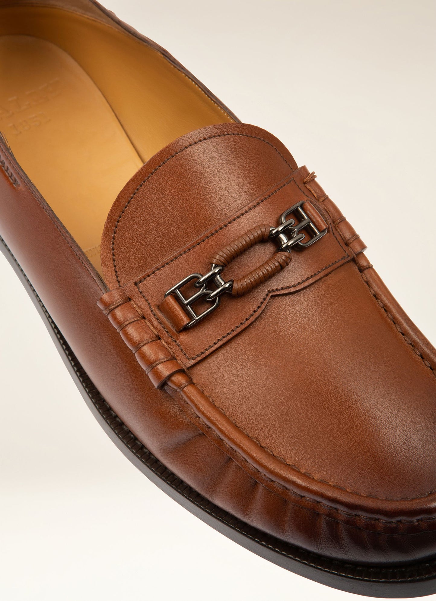 Coriano Leather Moccasins In Brown