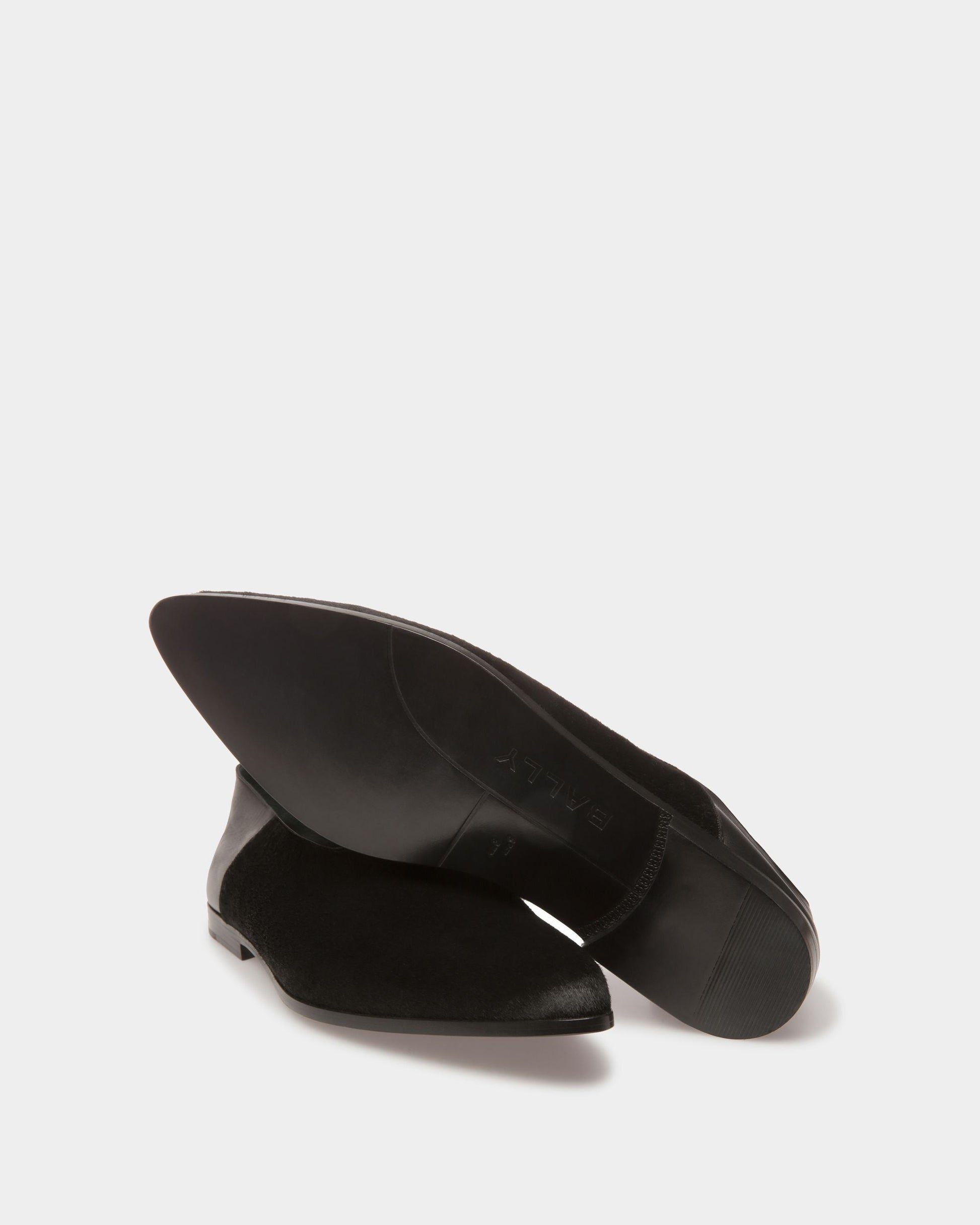 Valdior | Men's Loafers | Black Haircalf Leather | Bally | Still Life Below