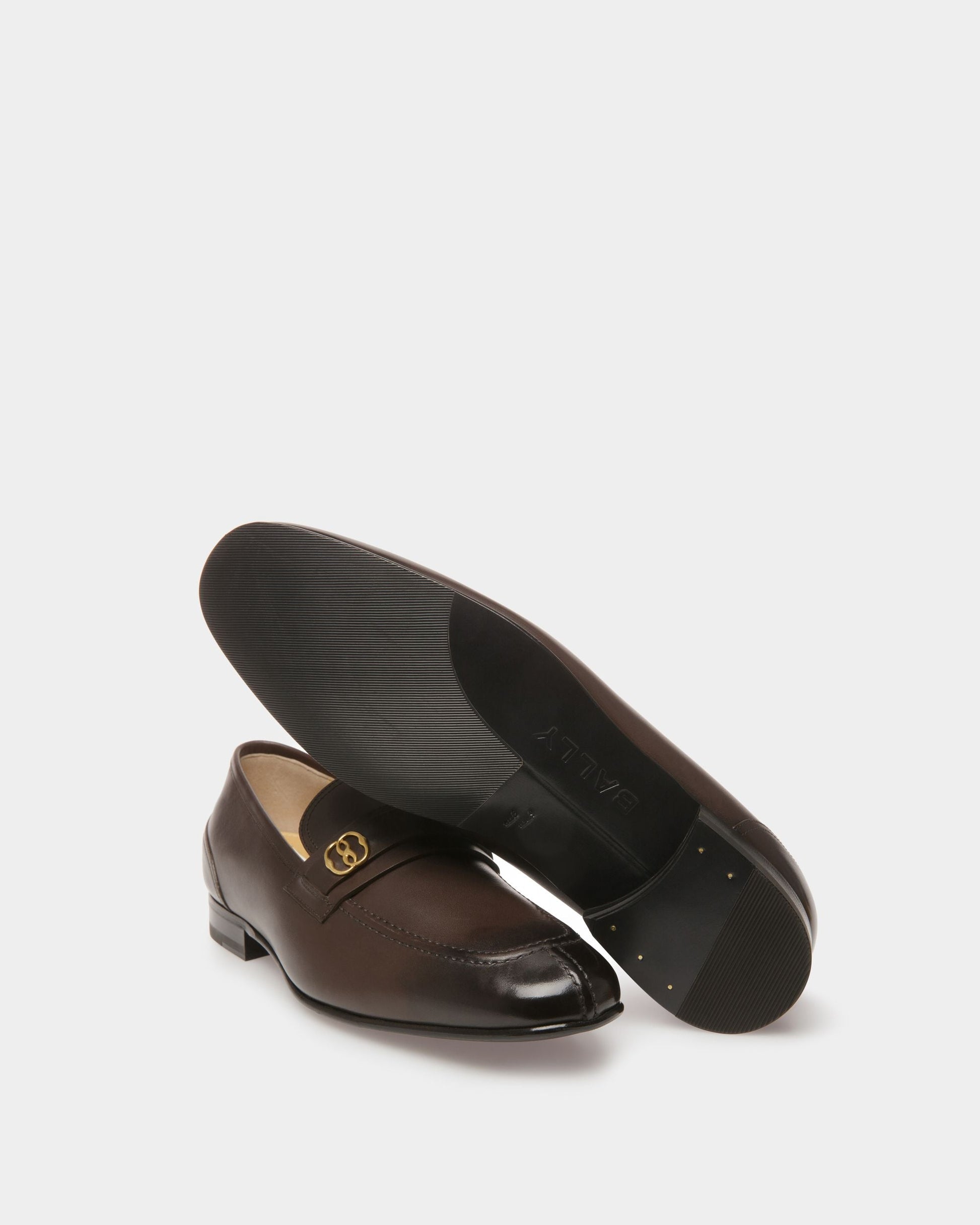 Sadei | Men's Loafers | Brown Leather | Bally | Still Life Below