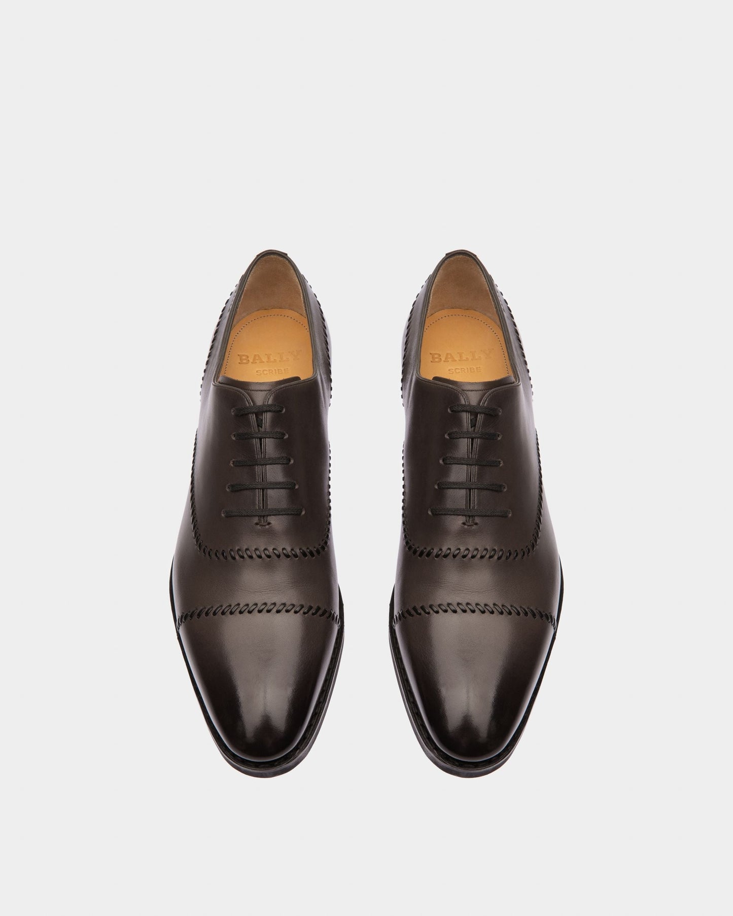 Scleyr Leather Oxfords In Army Green