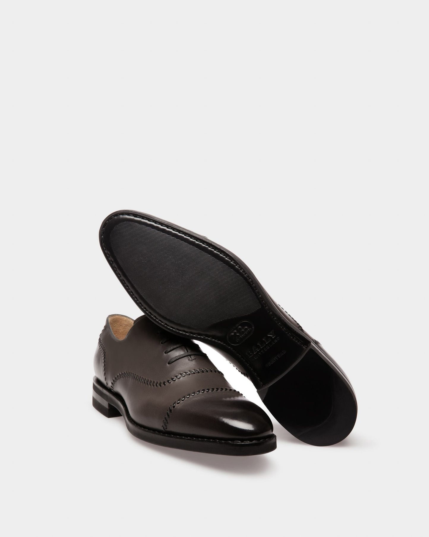Scleyr Leather Oxfords In Army Green