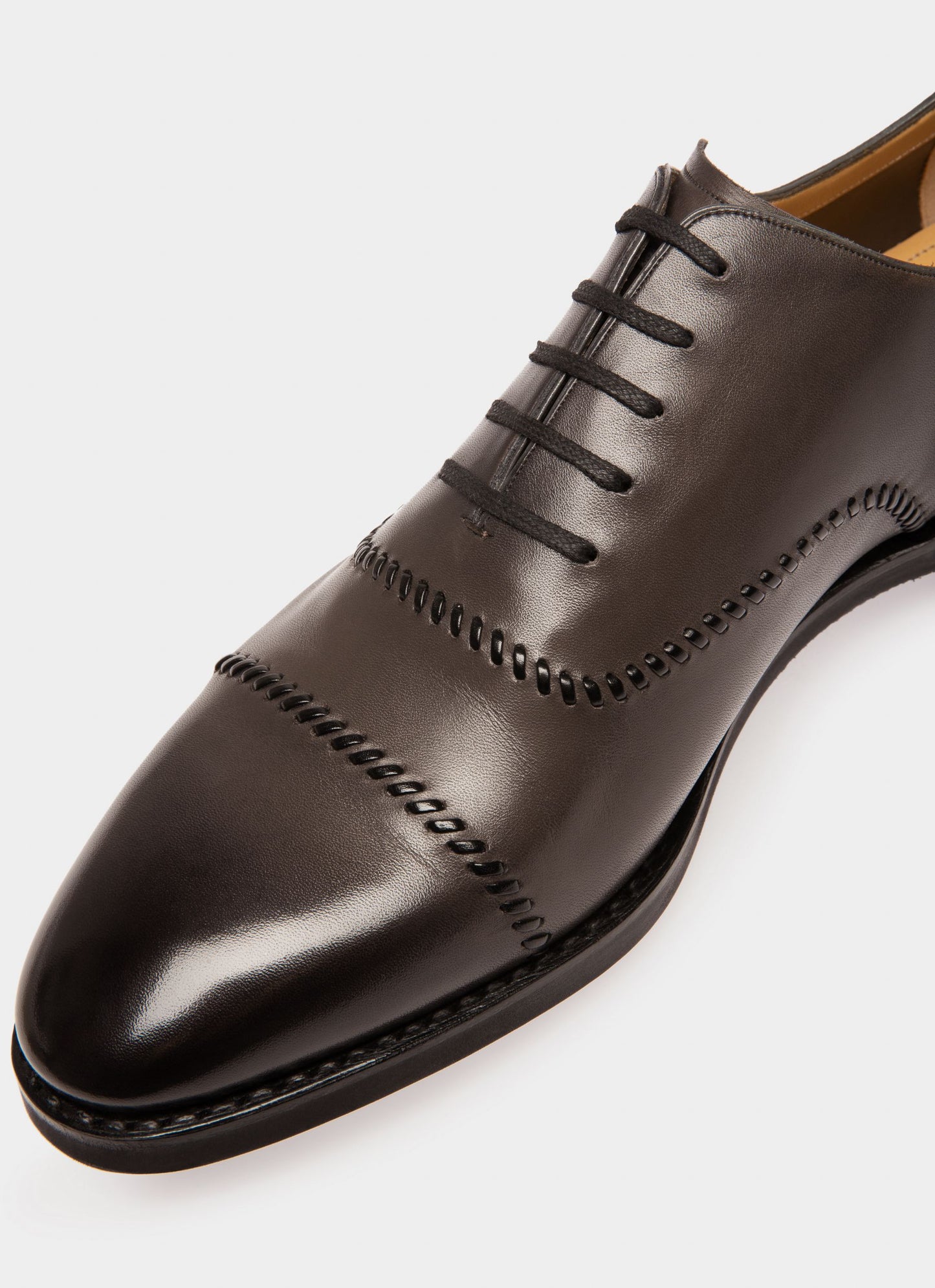 Scleyr Leather Oxfords In Army Green