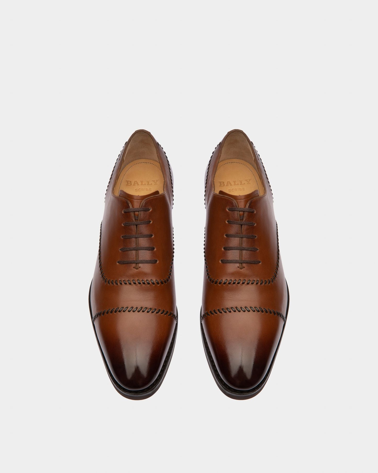 Scleyr Leather Oxfords In Brown