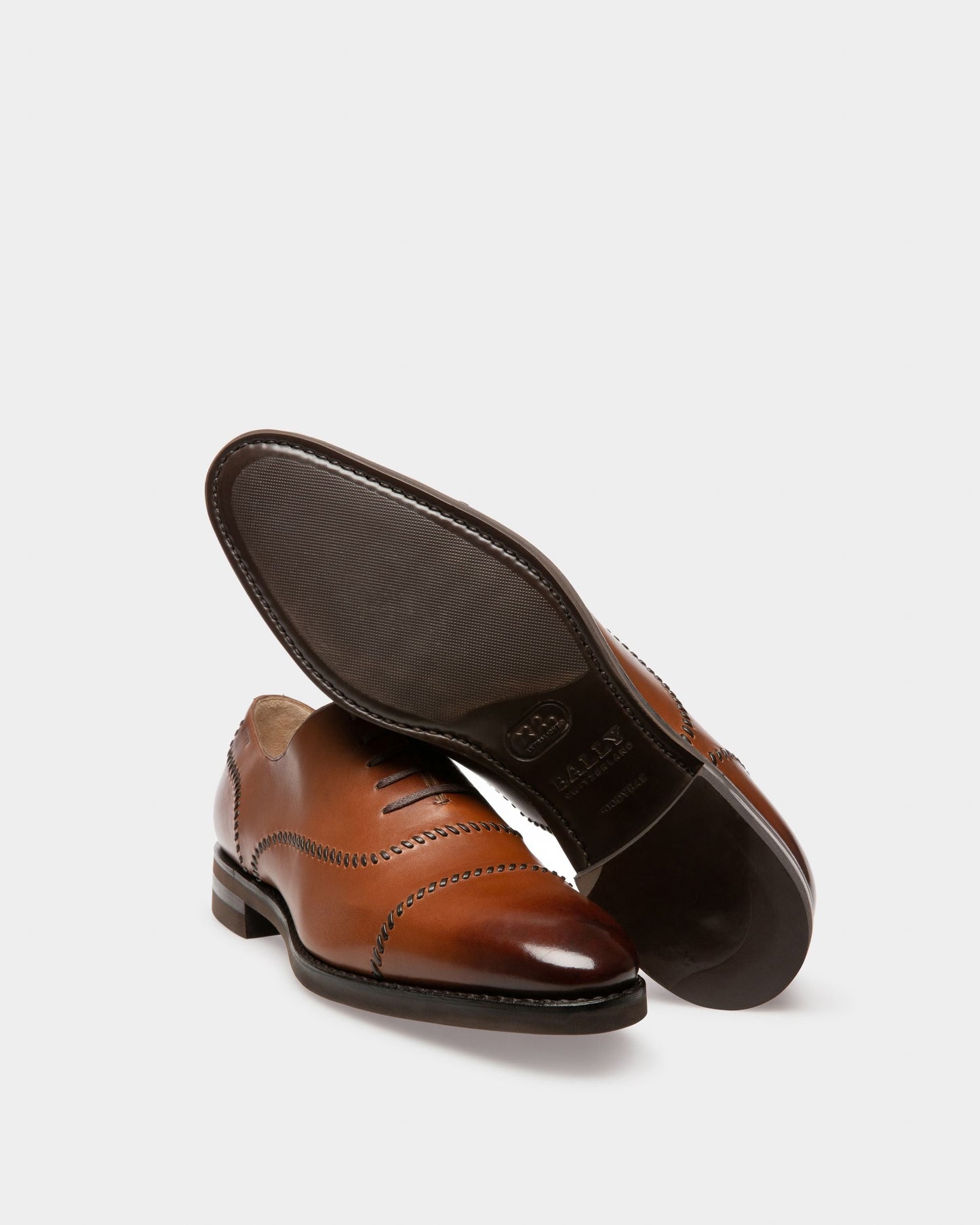 Scleyr Leather Oxfords In Brown