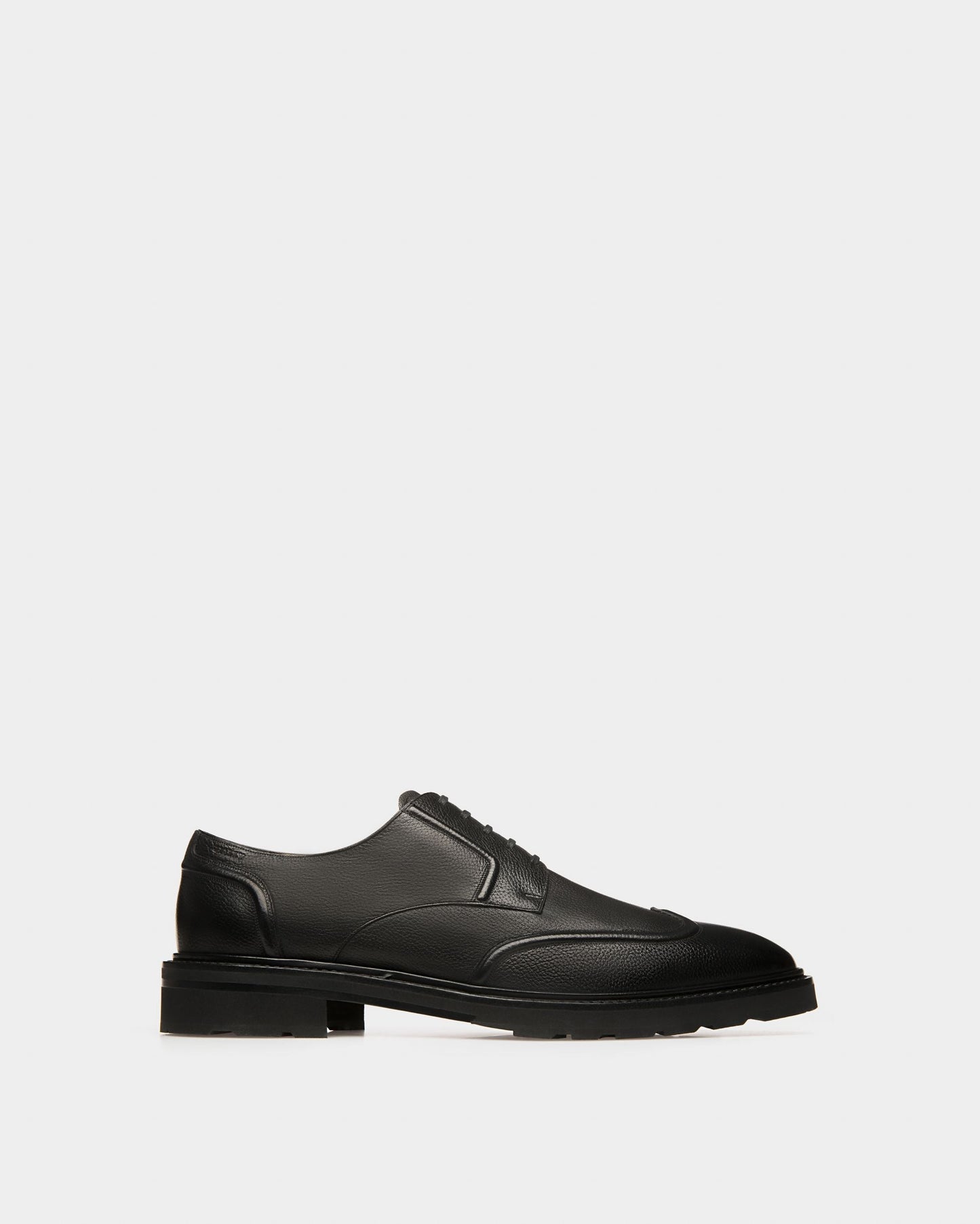 Mibion Leather Derbies In Black