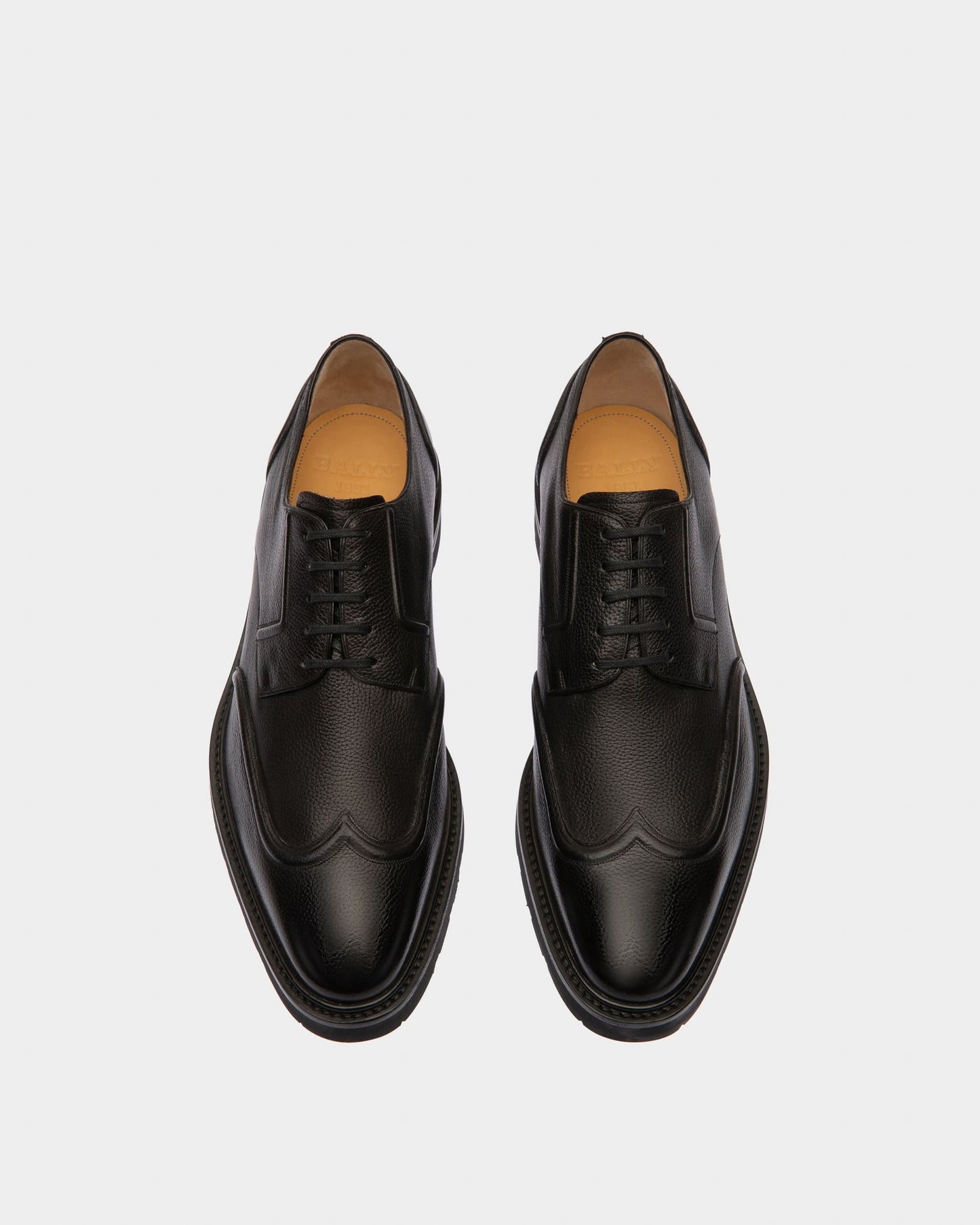 Mibion Leather Derbies In Black