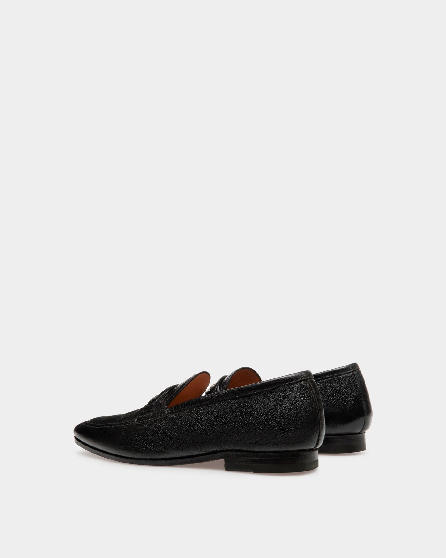 Pesek | Men's Loafers | Black Leather | Bally | Still Life 3/4 Back