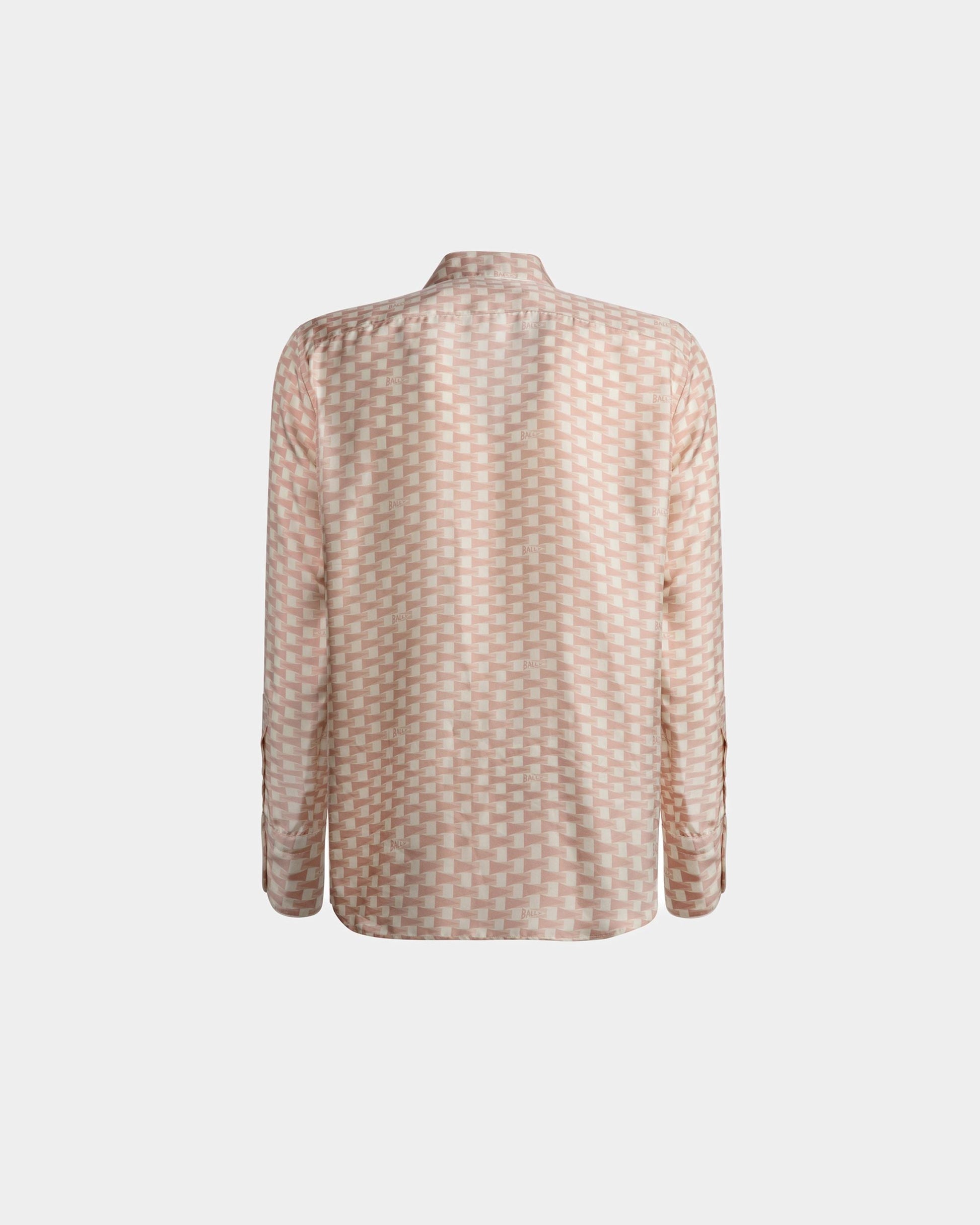 Pennant Print Shirt | Men's Shirt | Dusty Petal Silk | Bally | Still Life Back