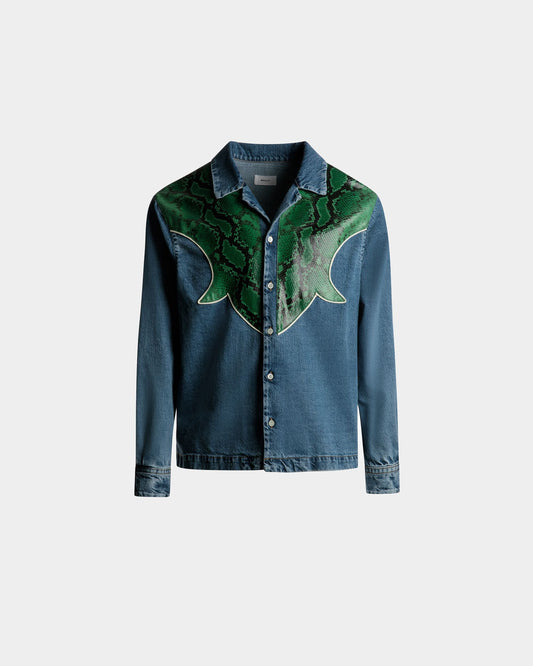 Shirt | Men's Shirts | Light Blue Chambray | Bally | Still Life Front