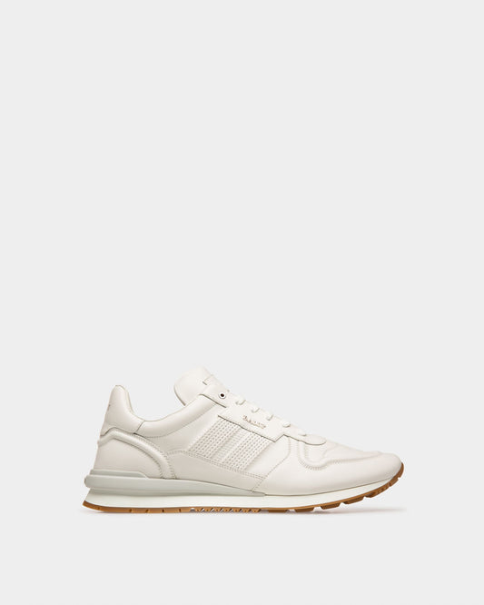 Asper In White Leather And Fabric