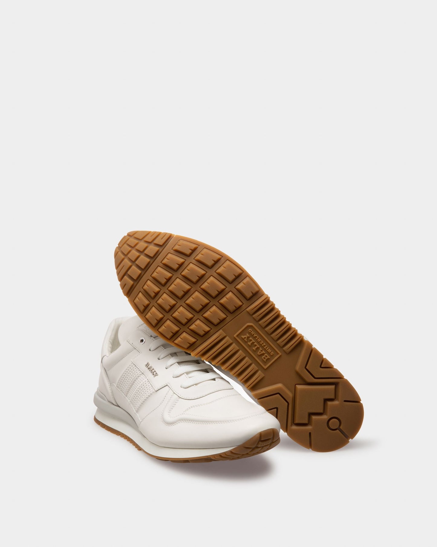 Asper In White Leather And Fabric