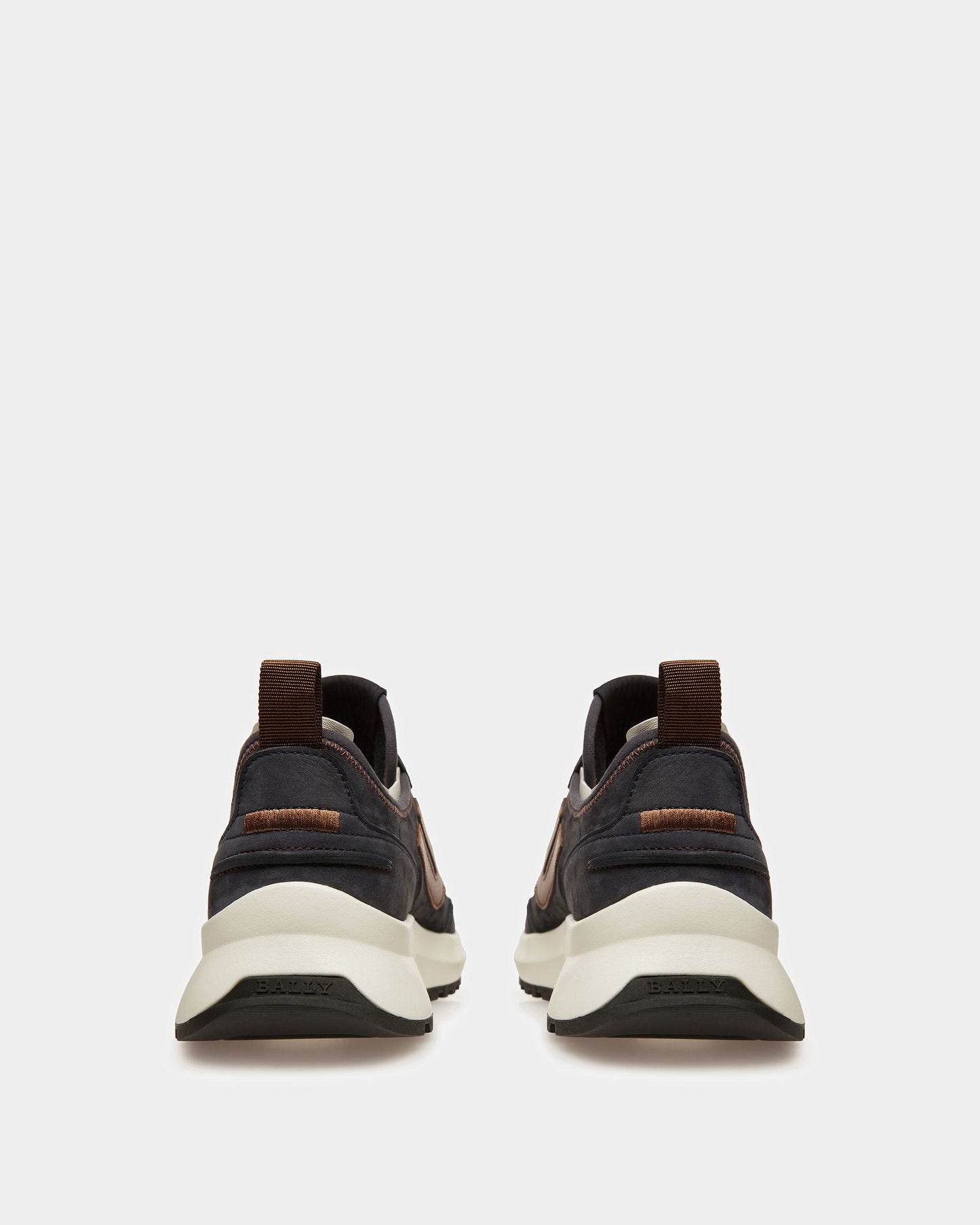 Darys Leather Sneakers In Midnight And Brown