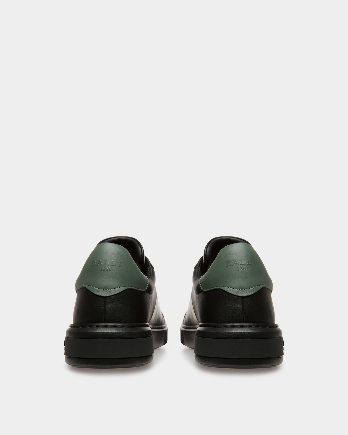 Mitty Leather Sneakers In Black & Green