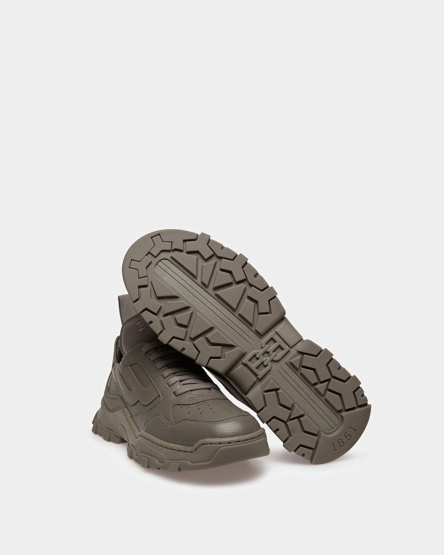 Holden Leather Sneakers In Dark Mineral