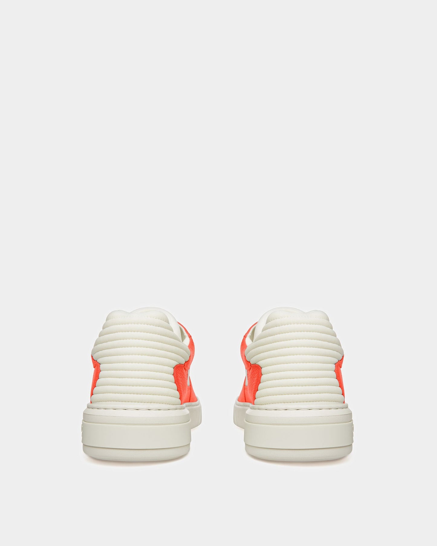 Mark Leather Sneakers In Orange And White