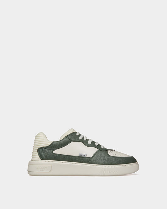 Mark Leather And Fabric Sneakers In Sage And White