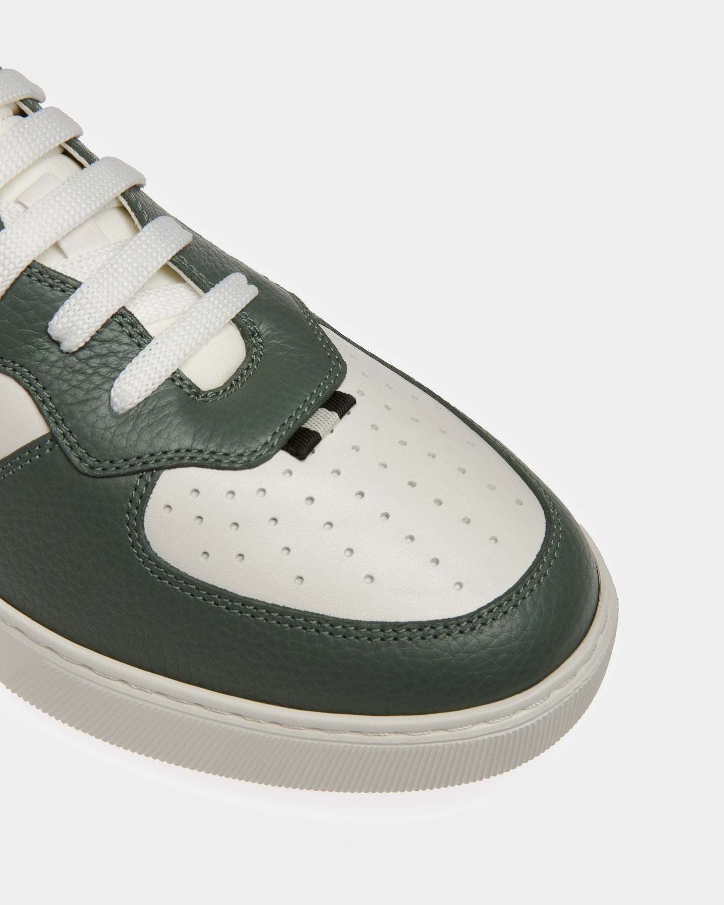 Mark Leather And Fabric Sneakers In Sage And White