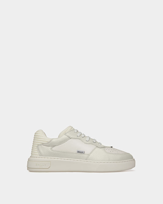 Mark Leather And Fabric Sneakers In White