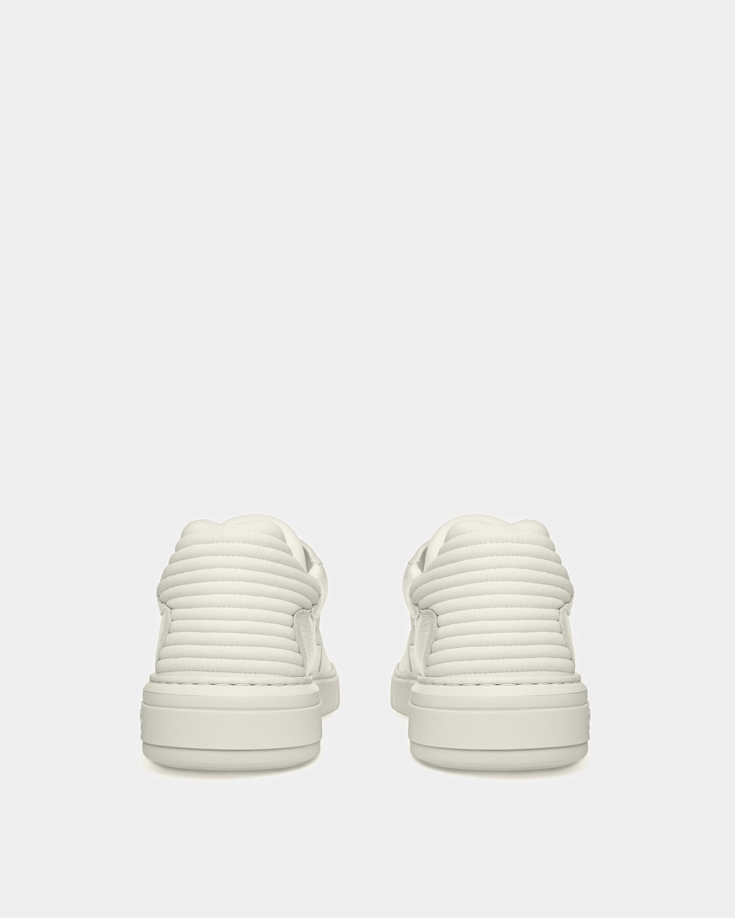 Mark Leather And Fabric Sneakers In White