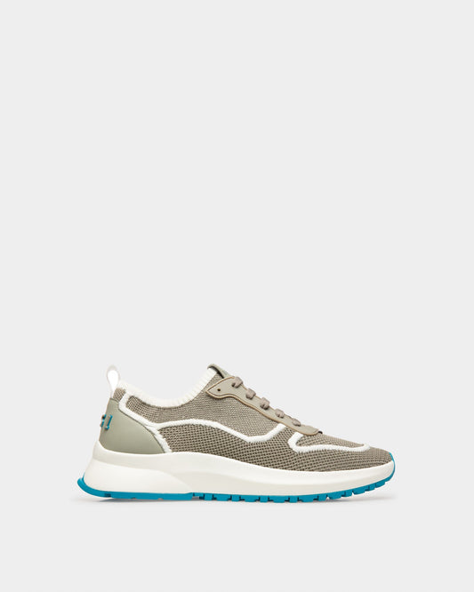 Davyn Mesh And Leather Sneakers In Grey And White