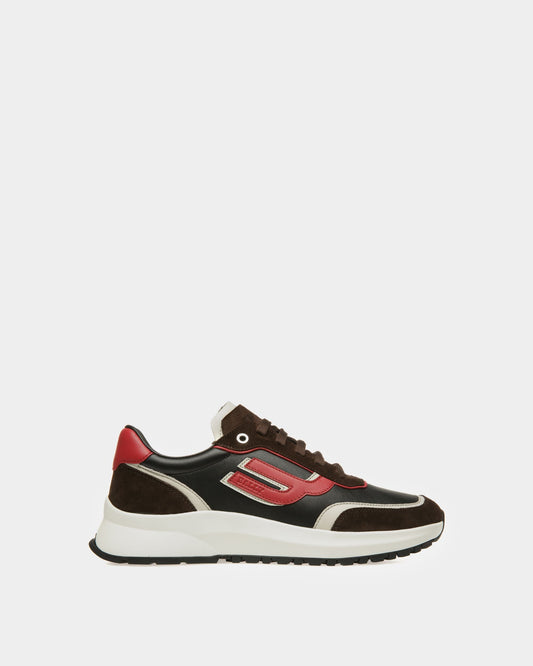 Demmy Leather Sneakers In Ebony Brown