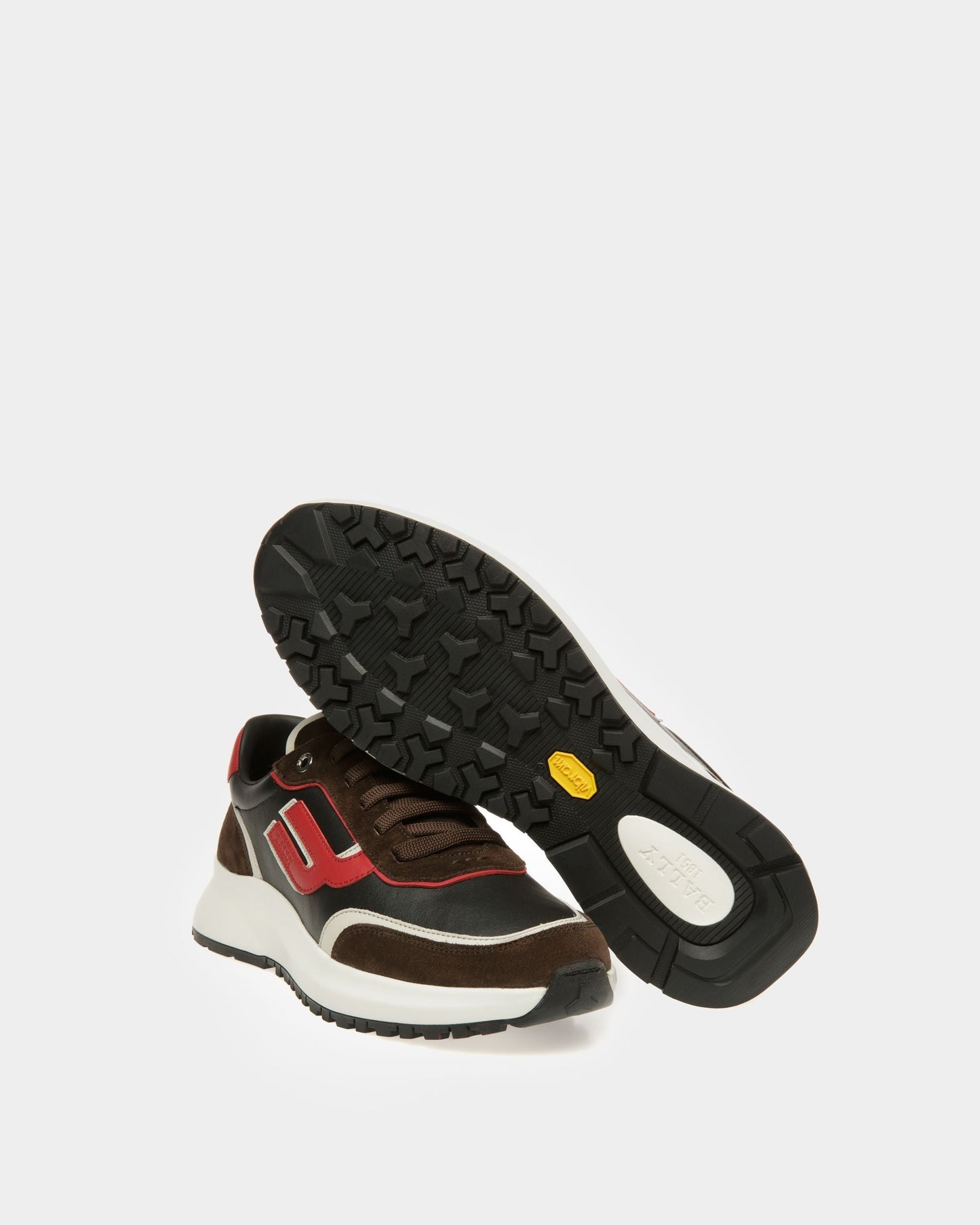 Demmy Leather Sneakers In Ebony Brown