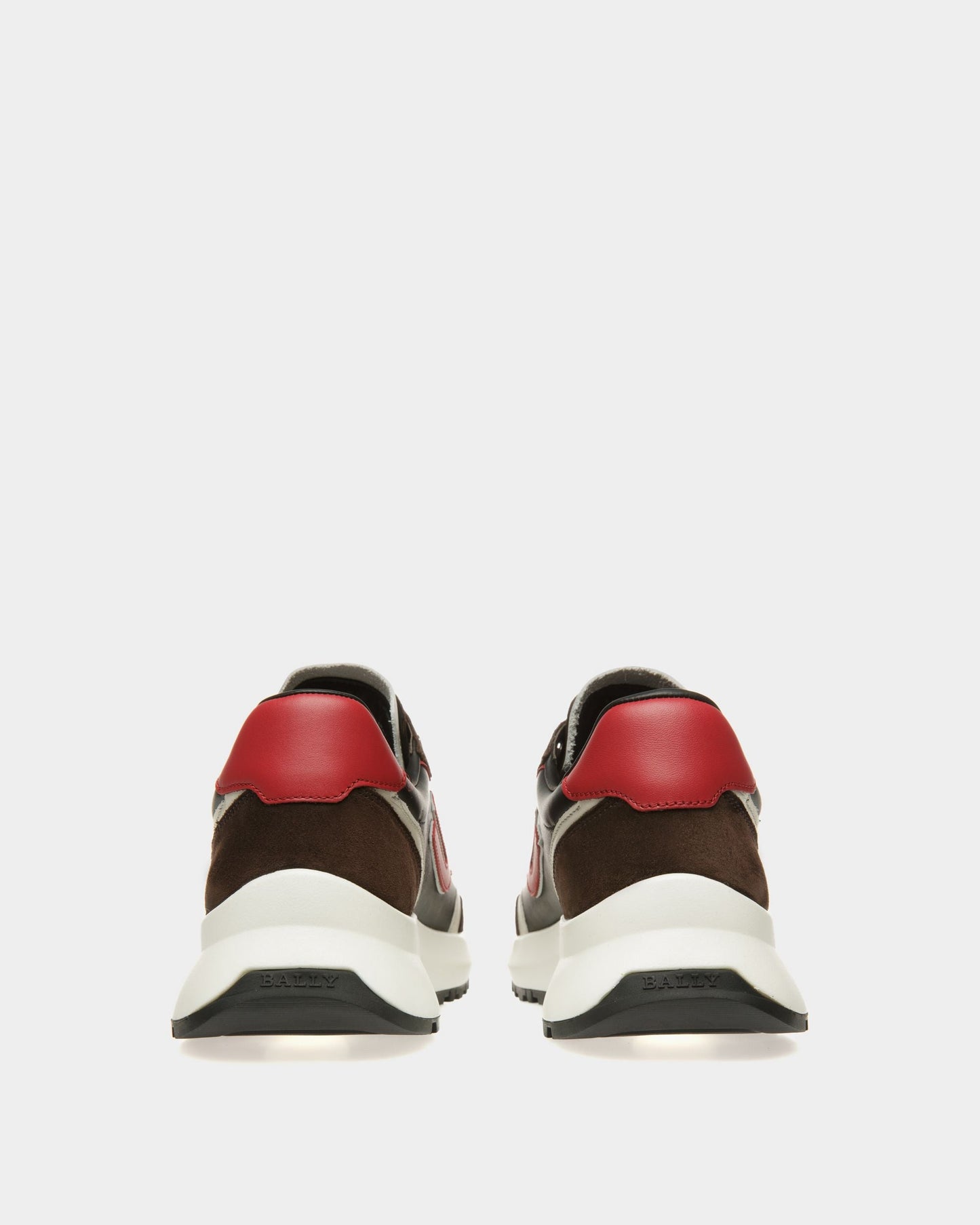 Demmy Leather Sneakers In Ebony Brown