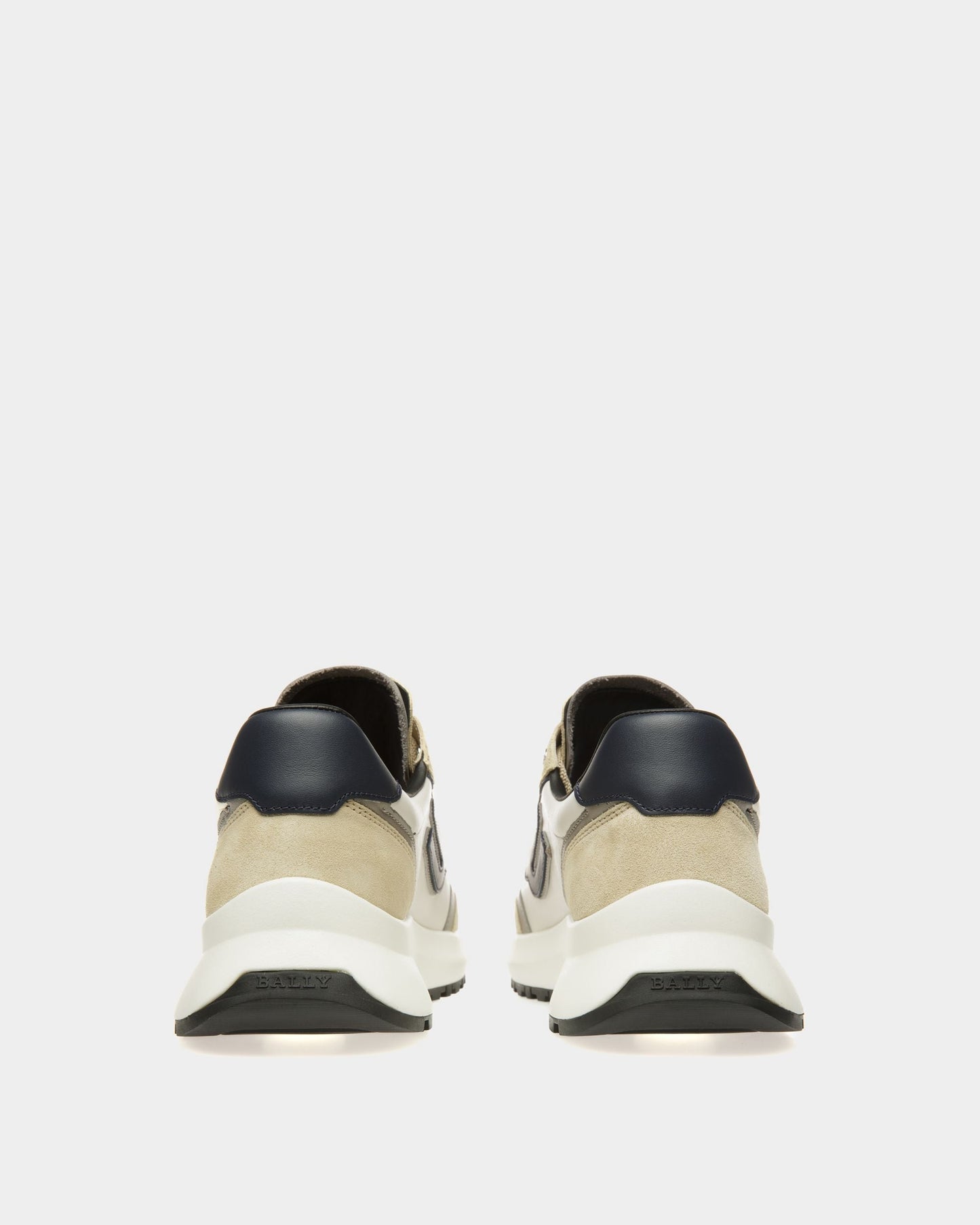 Demmy Leather Sneakers In Beige