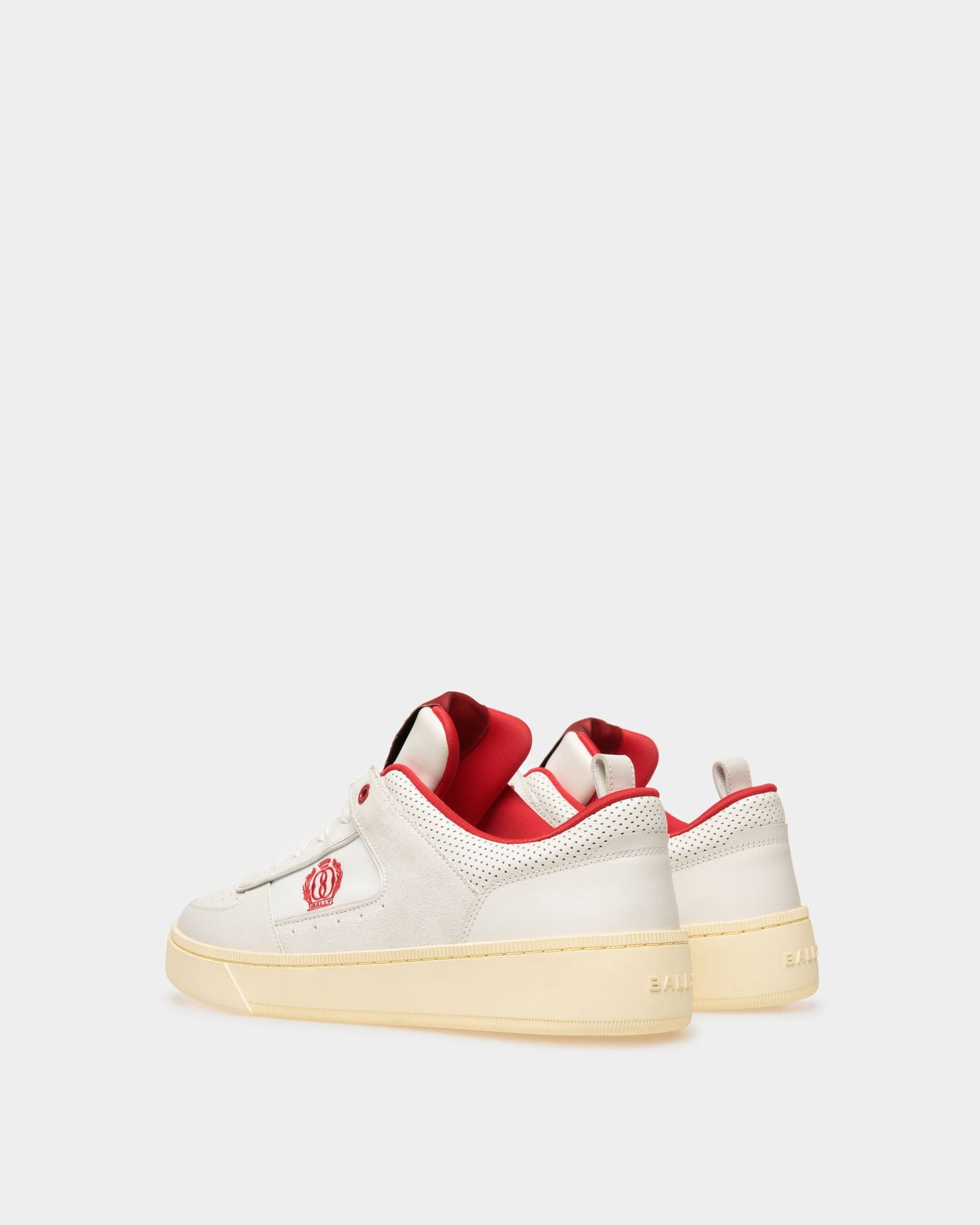 Riweira | Men's Sneakers | White Leather | Bally | Still Life 3/4 Back