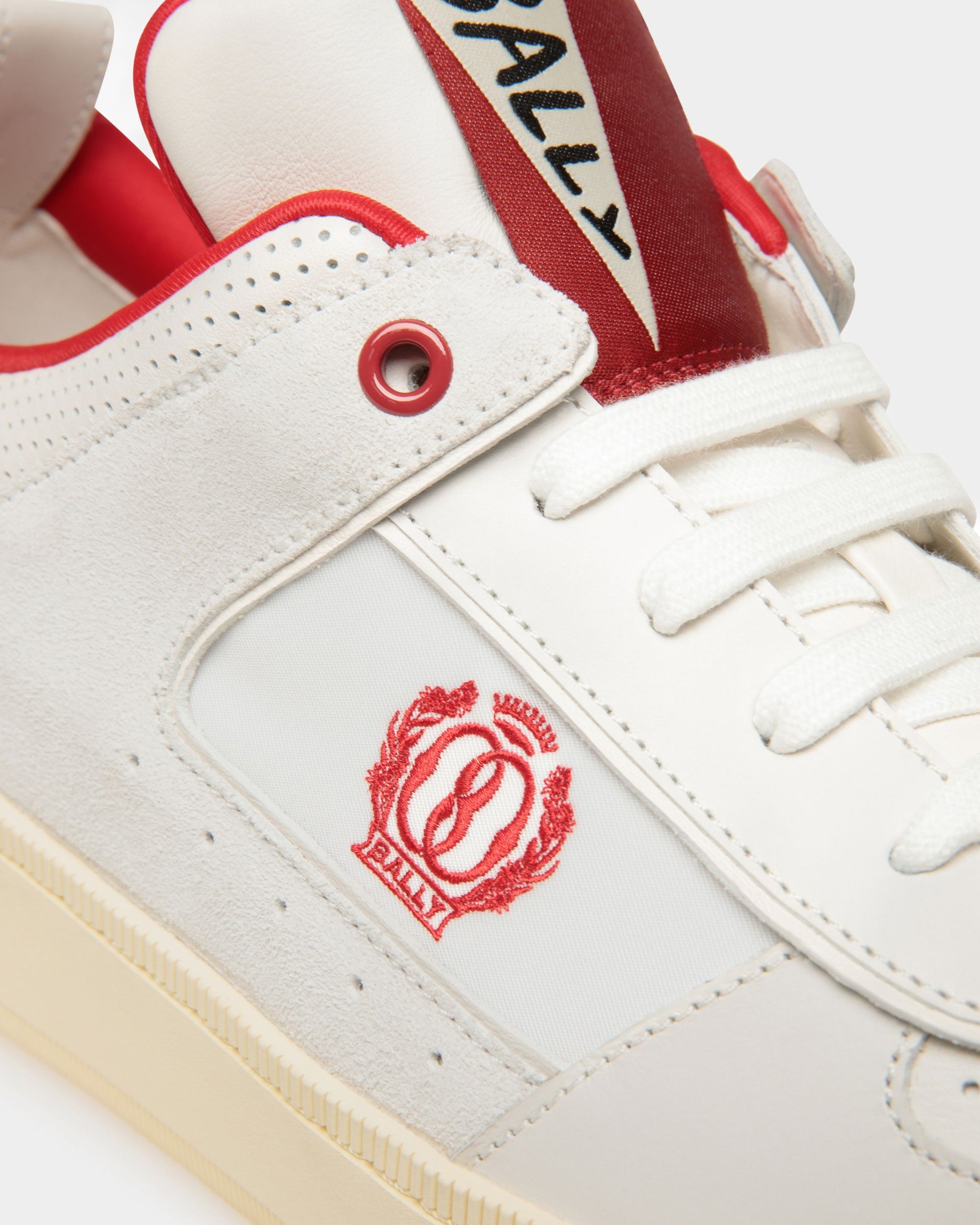 Riweira | Men's Sneakers | White Leather | Bally | Still Life Detail