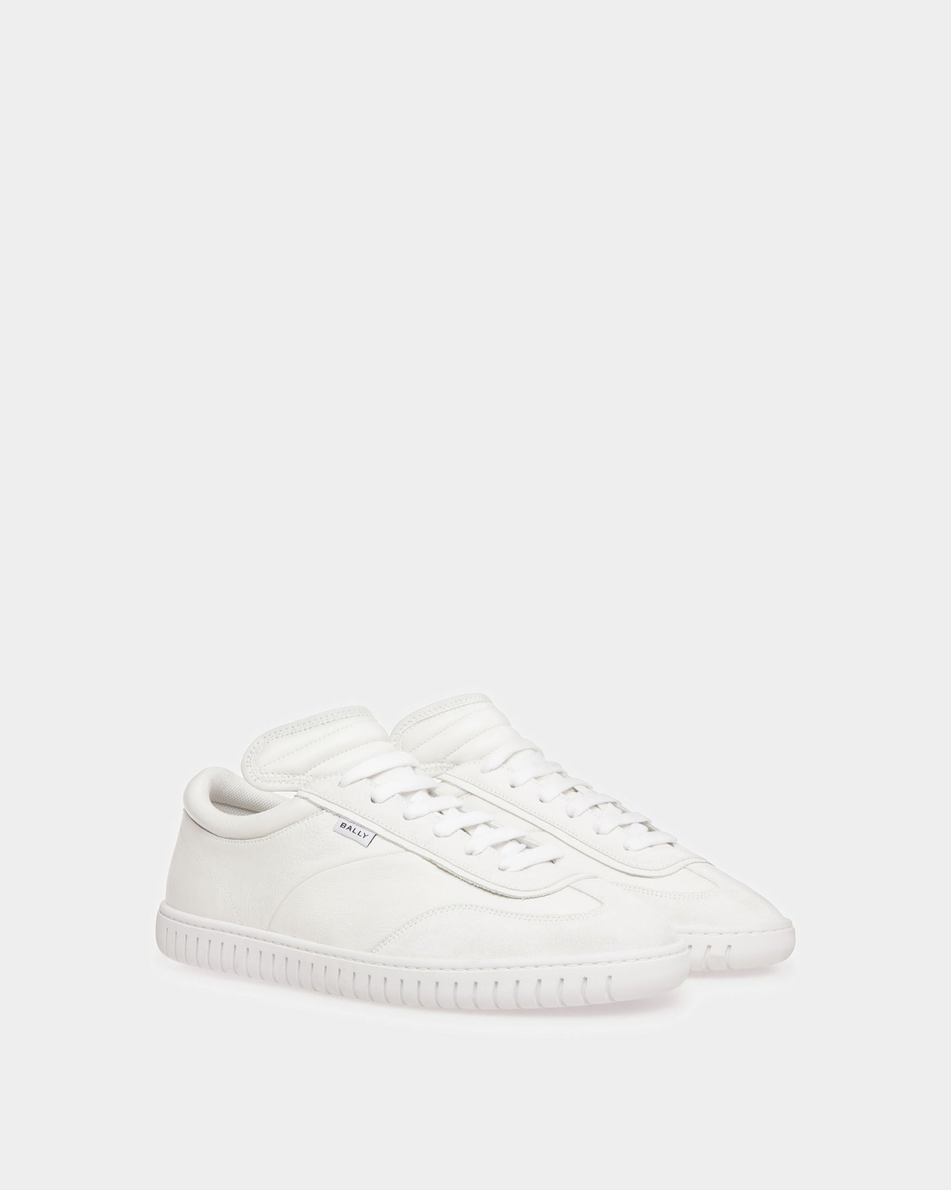 Parrel | Men's Sneakers | White Leather | Bally | Still Life 3/4 Front