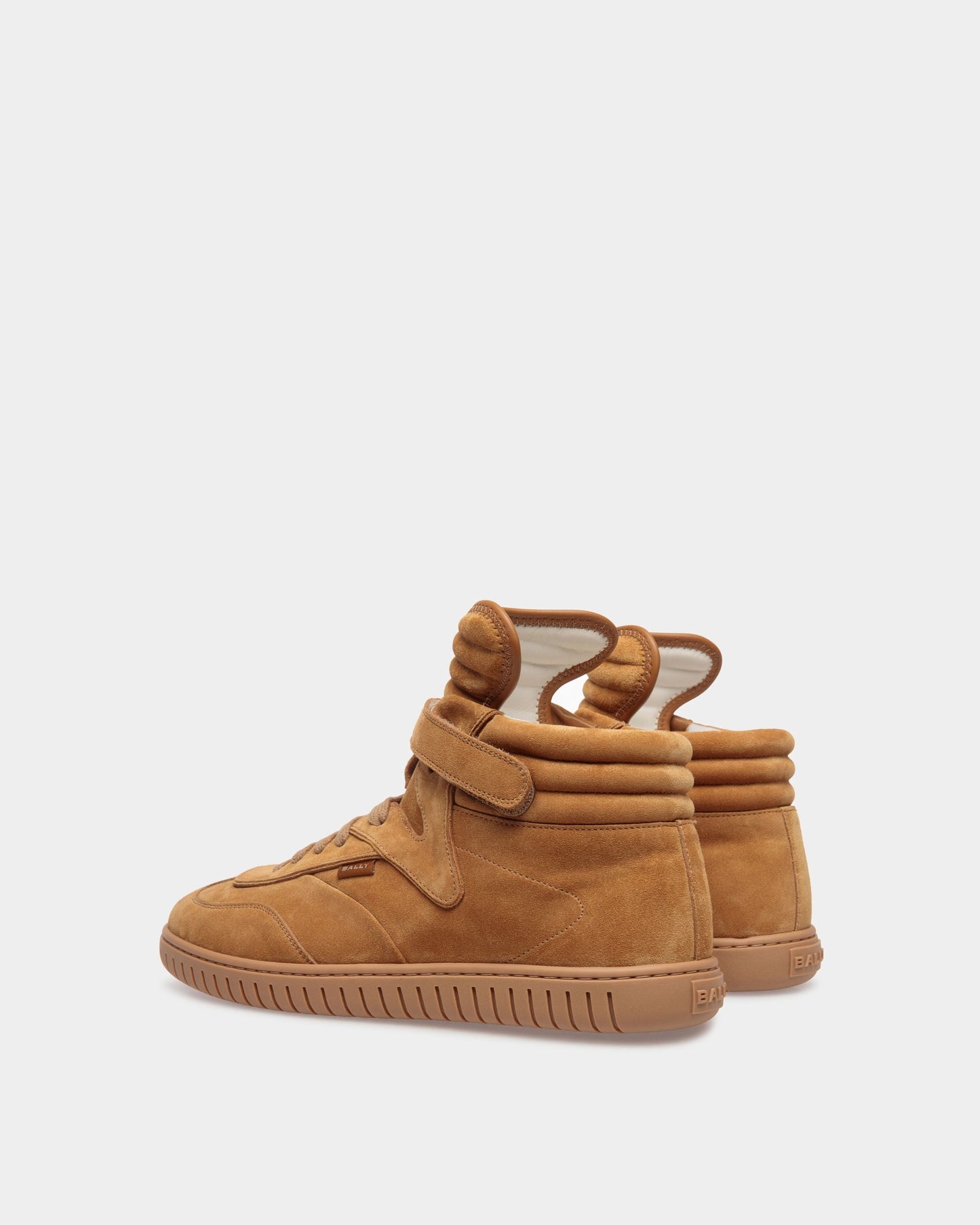 Parrel Mid | Men's Sneakers | Desert And Amber Leather | Bally | Still Life 3/4 Back