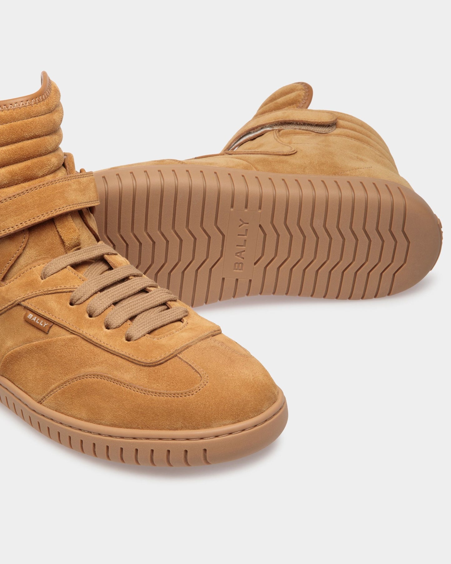 Parrel Mid | Men's Sneakers | Desert And Amber Leather | Bally | Still Life Below
